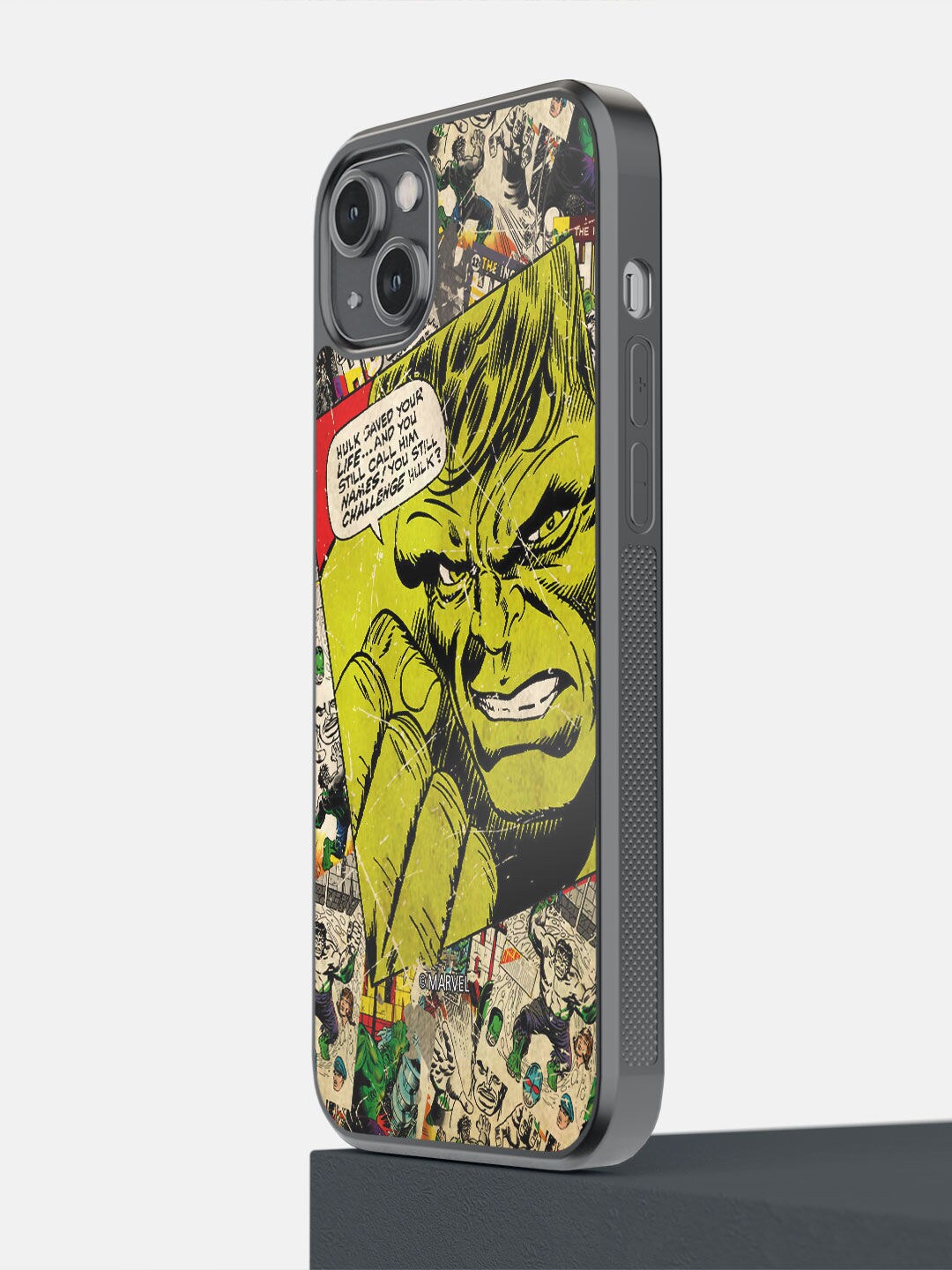 

macmerise Red & Beige-Colored Hulk Printed iPhone 14 Plus Bumper Case, Green