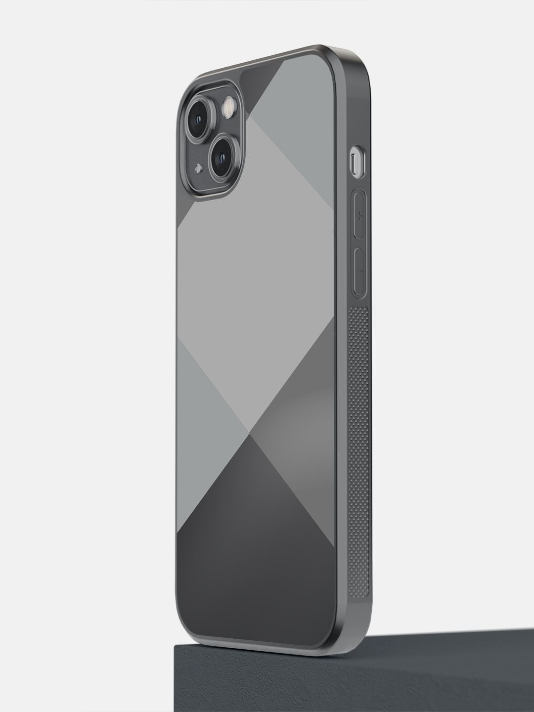 

macmerise Grey Criss Cross Printed iPhone 14 Plus Bumper Case