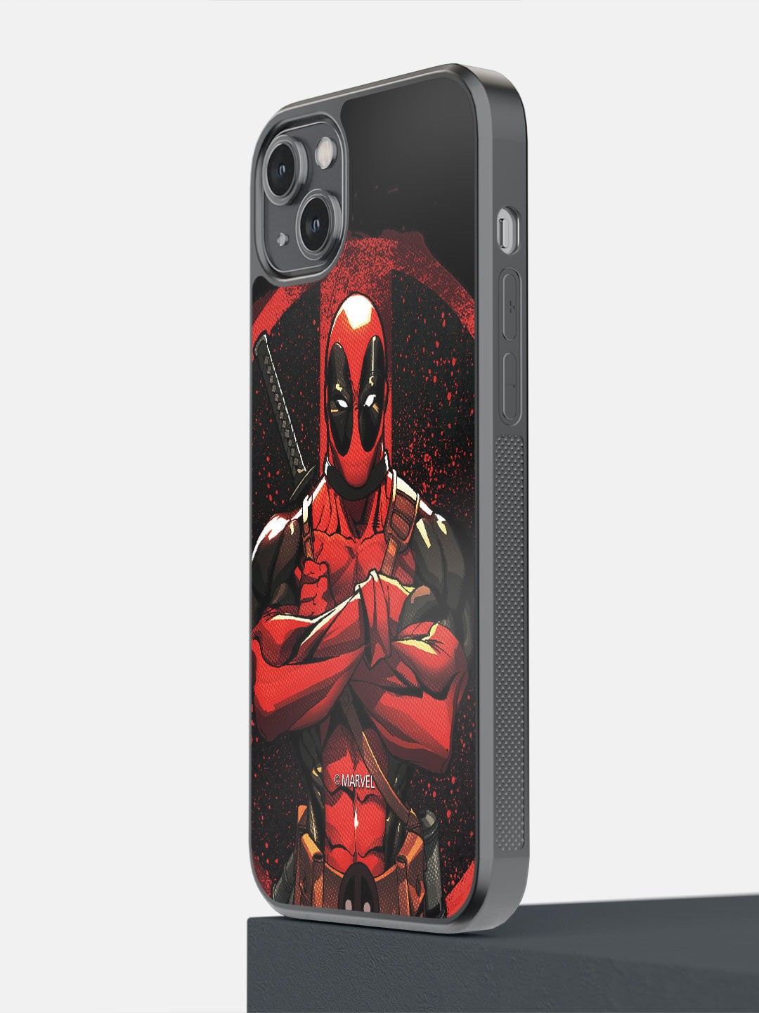 

macmerise Red & Black Printed iPhone 14 Plus Bumper Case