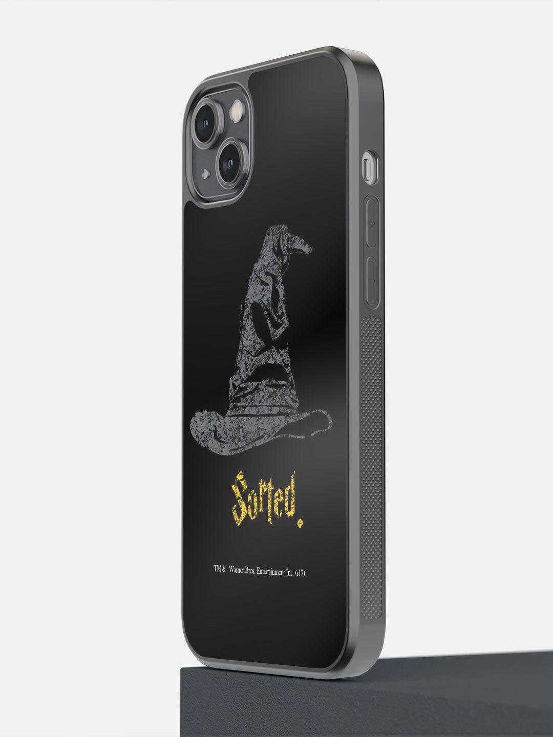 

macmerise Black Sorting Hat Printed iPhone 14 Plus Bumper Case