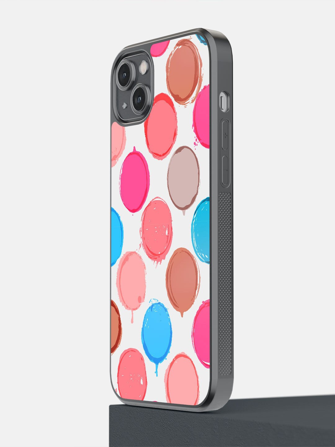 

macmerise White & Pink Polka Dot Printed iPhone 14 Plus Back Case