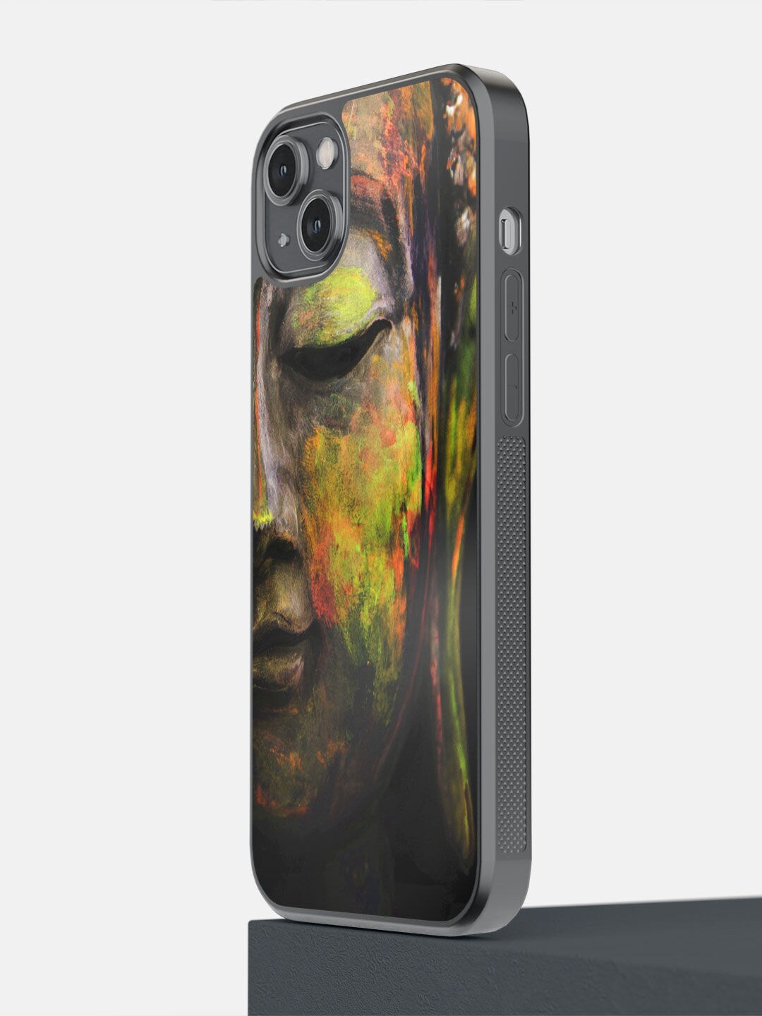 

macmerise Black & Green Buddha Art iPhone 14 Plus Phone Cover