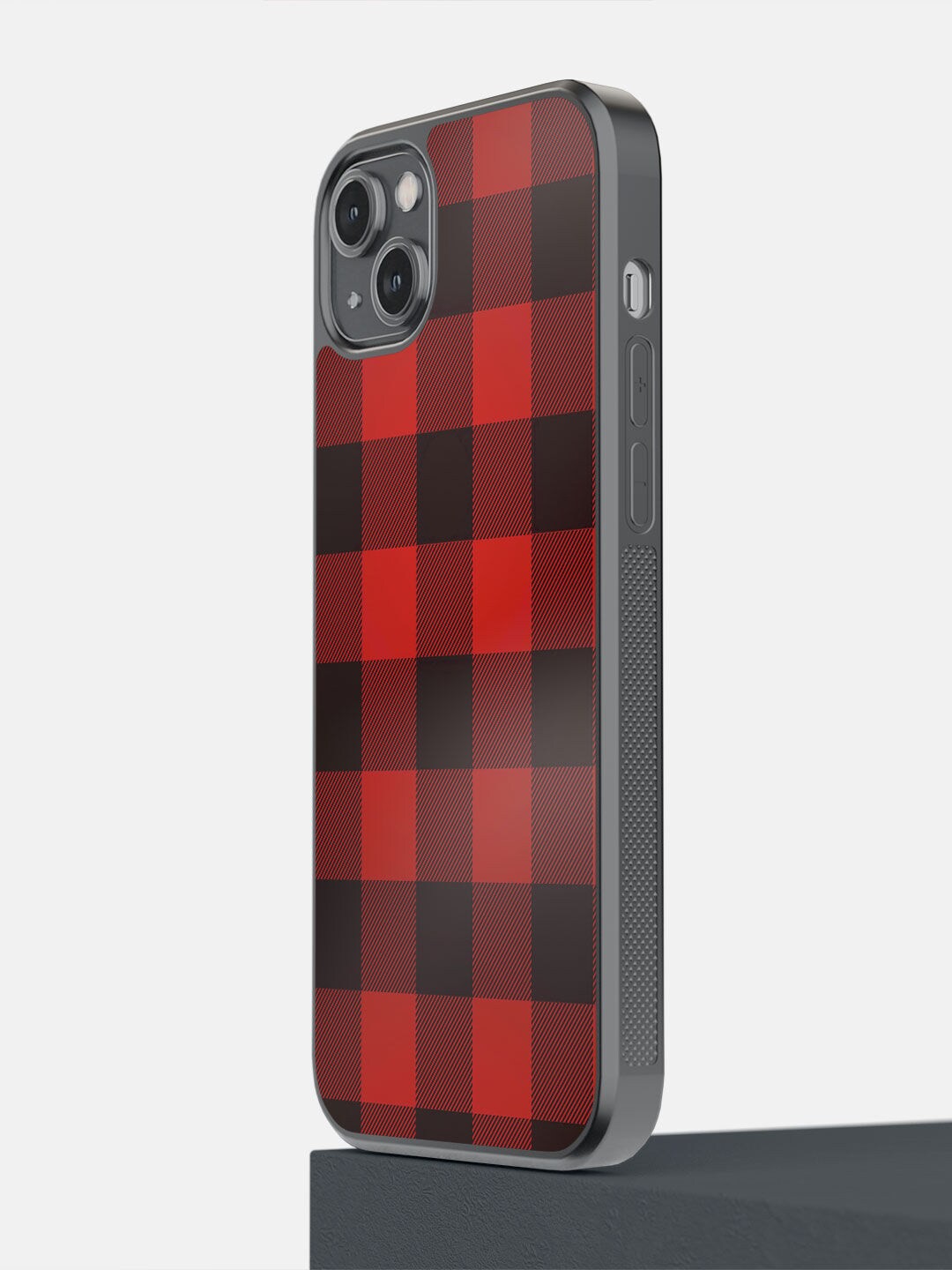 

macmerise Red Checkmate Printed iPhone 14 Plus Bumper Case