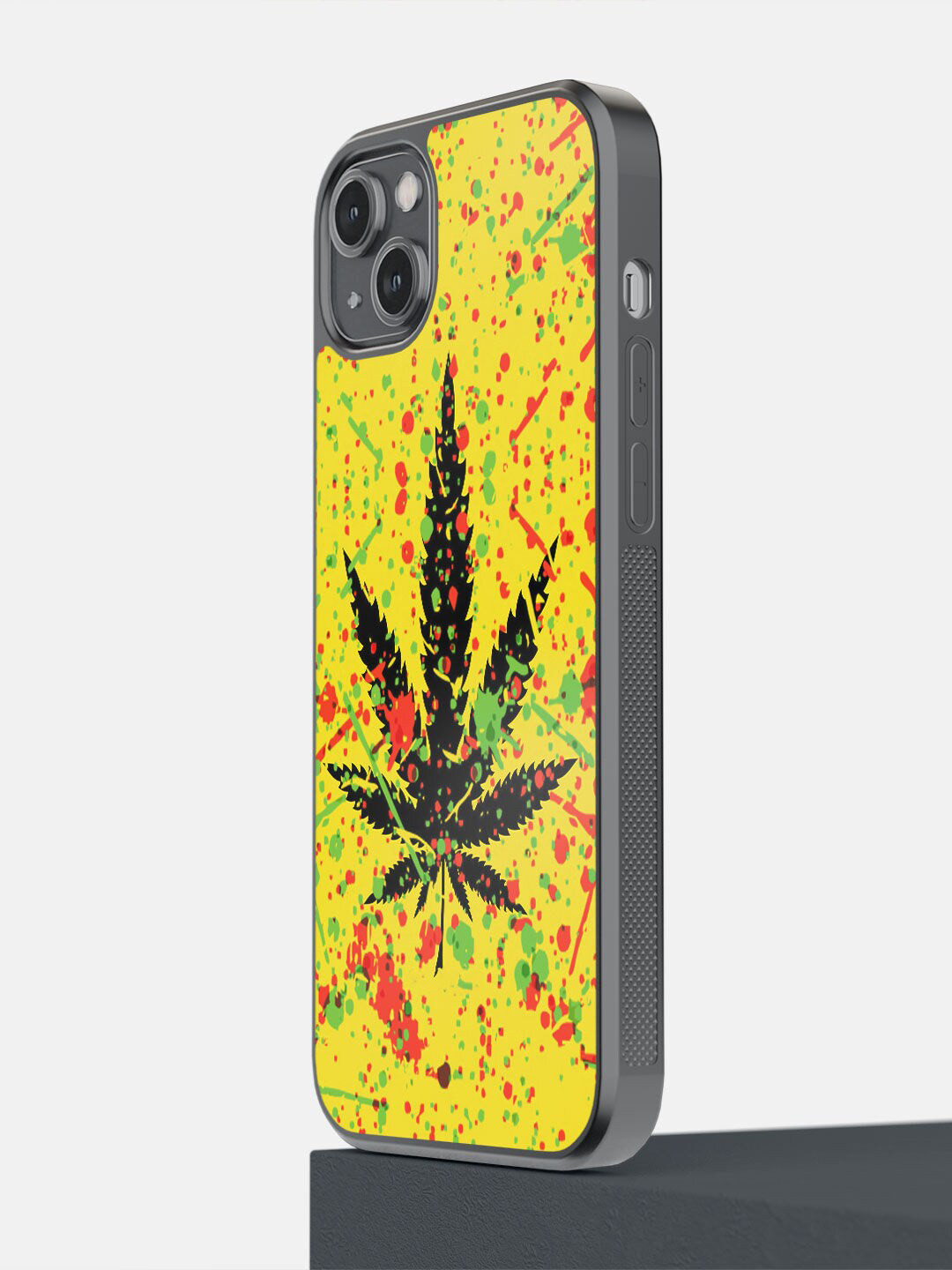 

macmerise Yellow & Black Rasta Splash iPhone 14 Plus Phone Cover