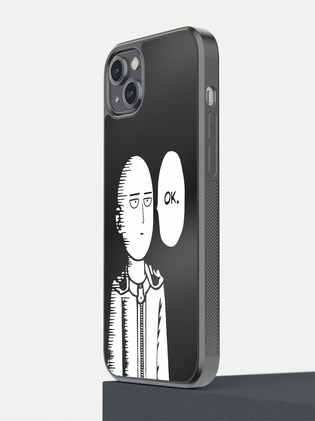 

macmerise Black & White Saitama Not Impressed iPhone 14 Plus Bumper Back Case