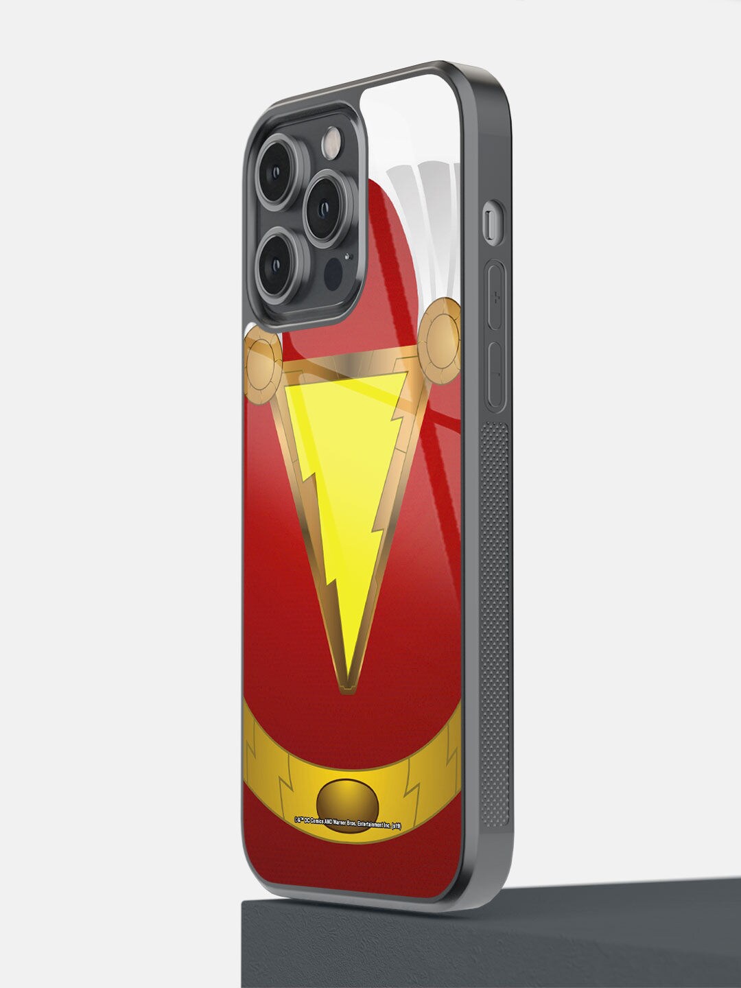 

macmerise Red & Yellow Suit up Shazam Printed iPhone 14 Pro Max Back Case