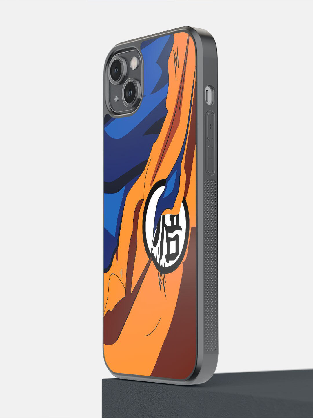 

macmerise Blue & Mustard Yellow Goku Training Printed iPhone 14 Plus Bumper Case