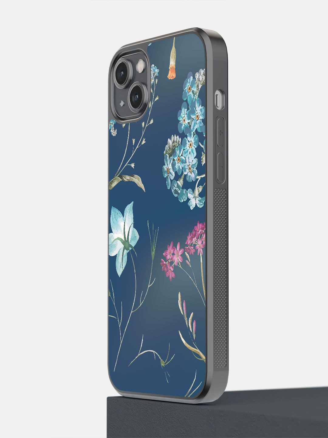 

macmerise Black & Blue Cerulean Printed iPhone 14 Plus Back Case