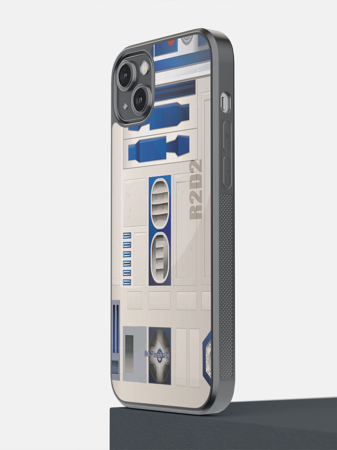 

macmerise Grey & Blue Attire R2D2 iPhone 14 Plus Bumper Back Case