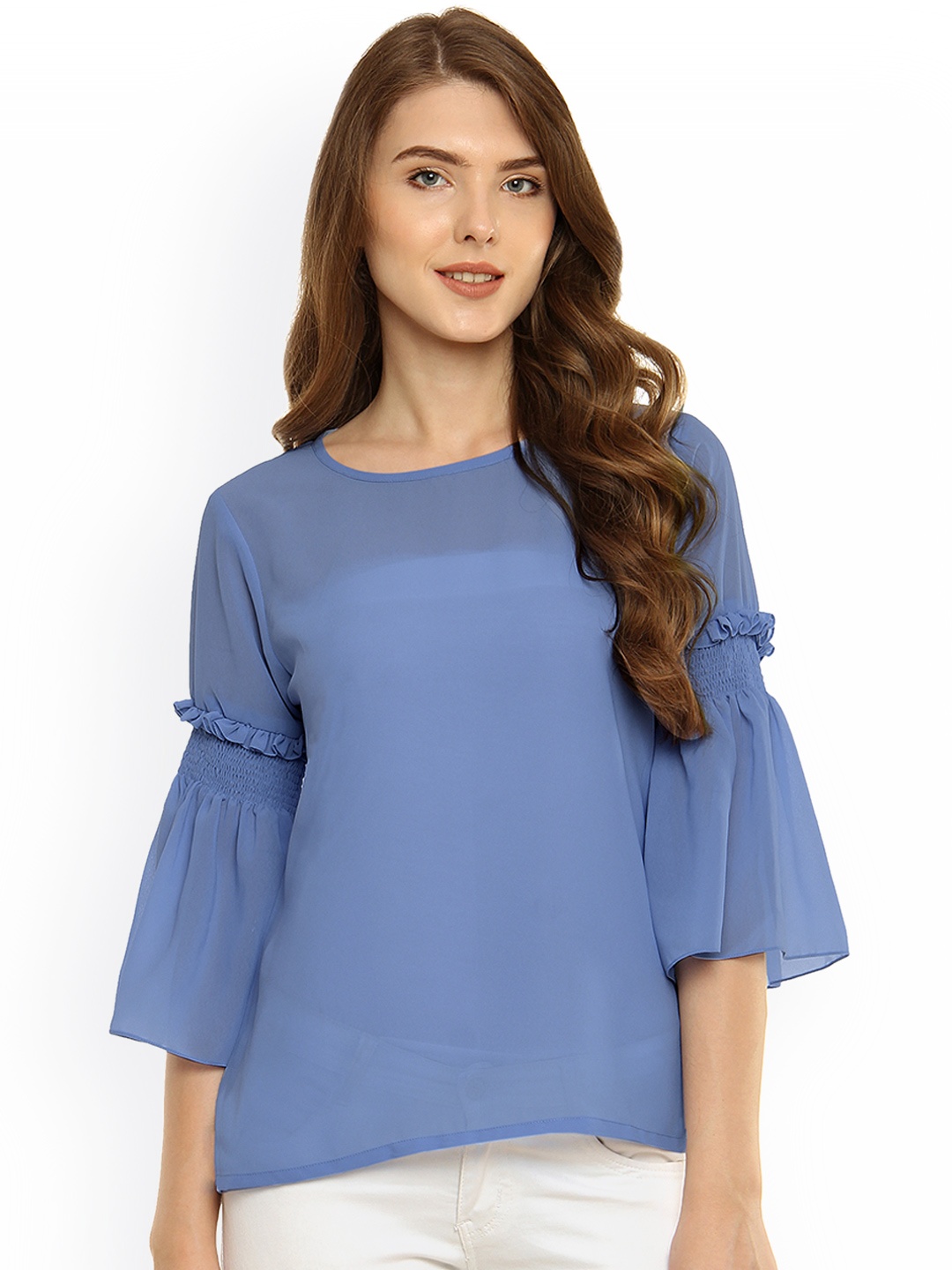 

Miss Chase Women Blue Solid Top