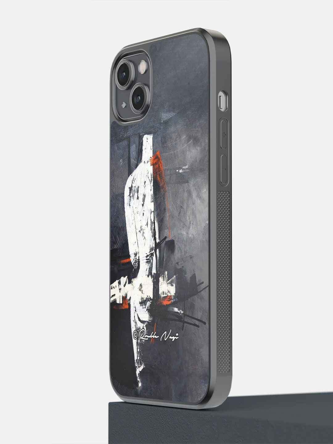 

macmerise White & Black Abstract Printed Polycarbonate iPhone 14 Plus Phone Back Case