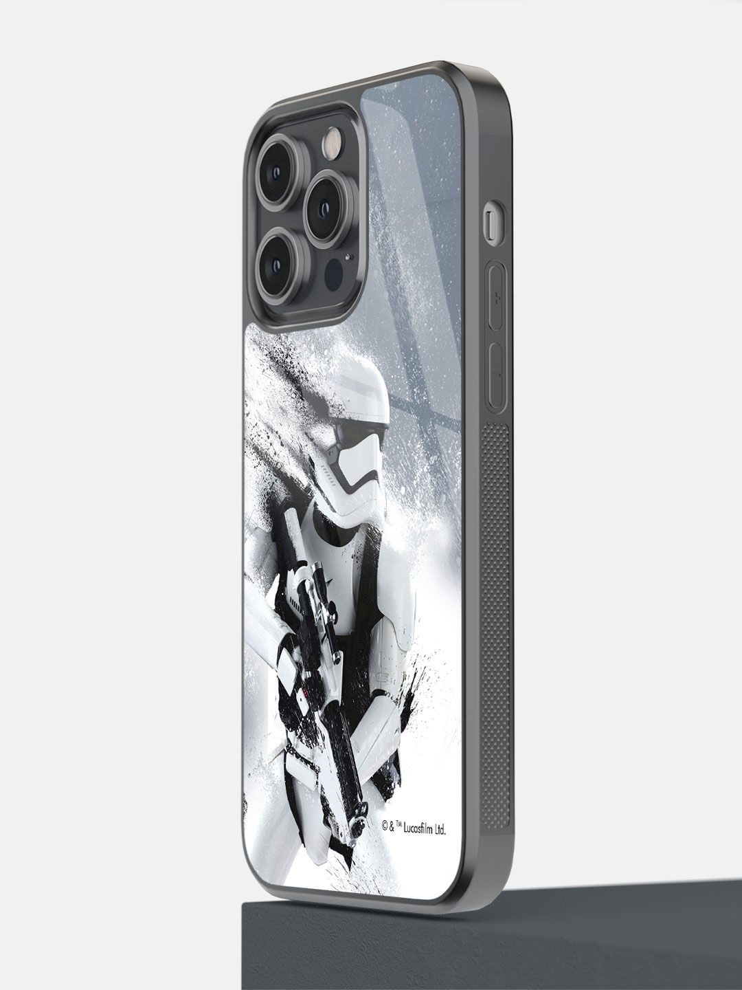 

macmerise White & Grey Trooper Storm Printed iPhone 14 Plus Bumper Case