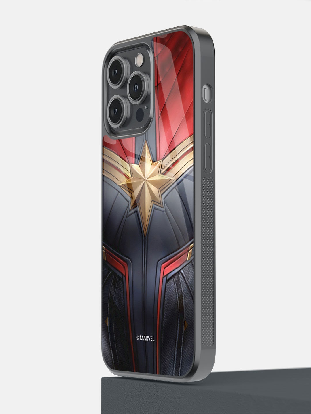 

macmerise Black & Red Marvel Printed iPhone 14 Pro Max Bumper Back Case