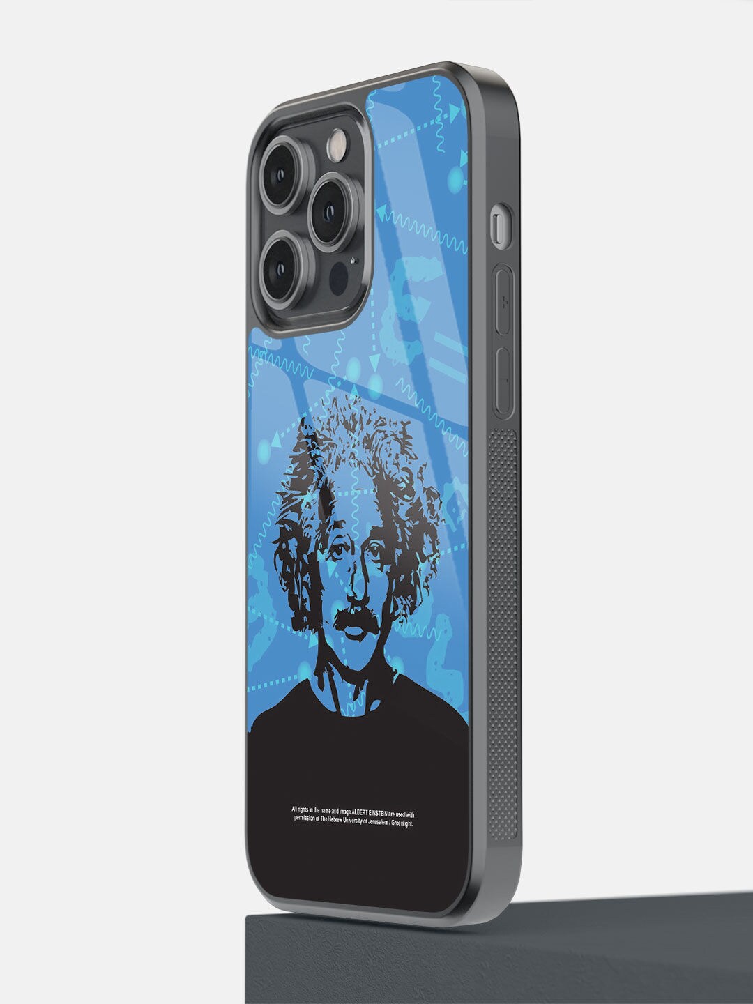 

macmerise Black & Blue Wise Albert Einstein Printed iPhone 14 Plus Bumper Case