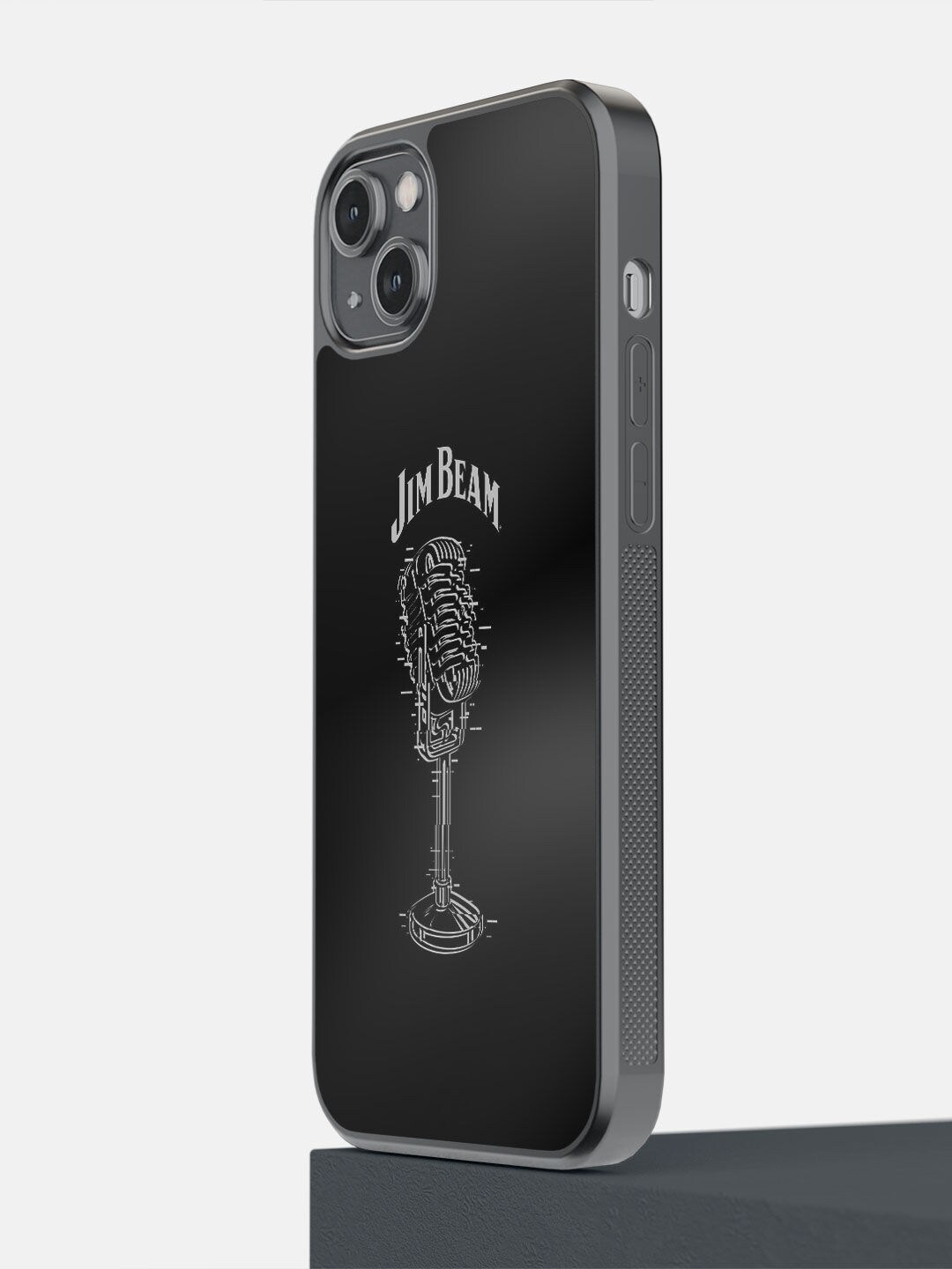 

macmerise Black Jim Beam Retro Mic Printed iPhone 14 Plus Bumper Case