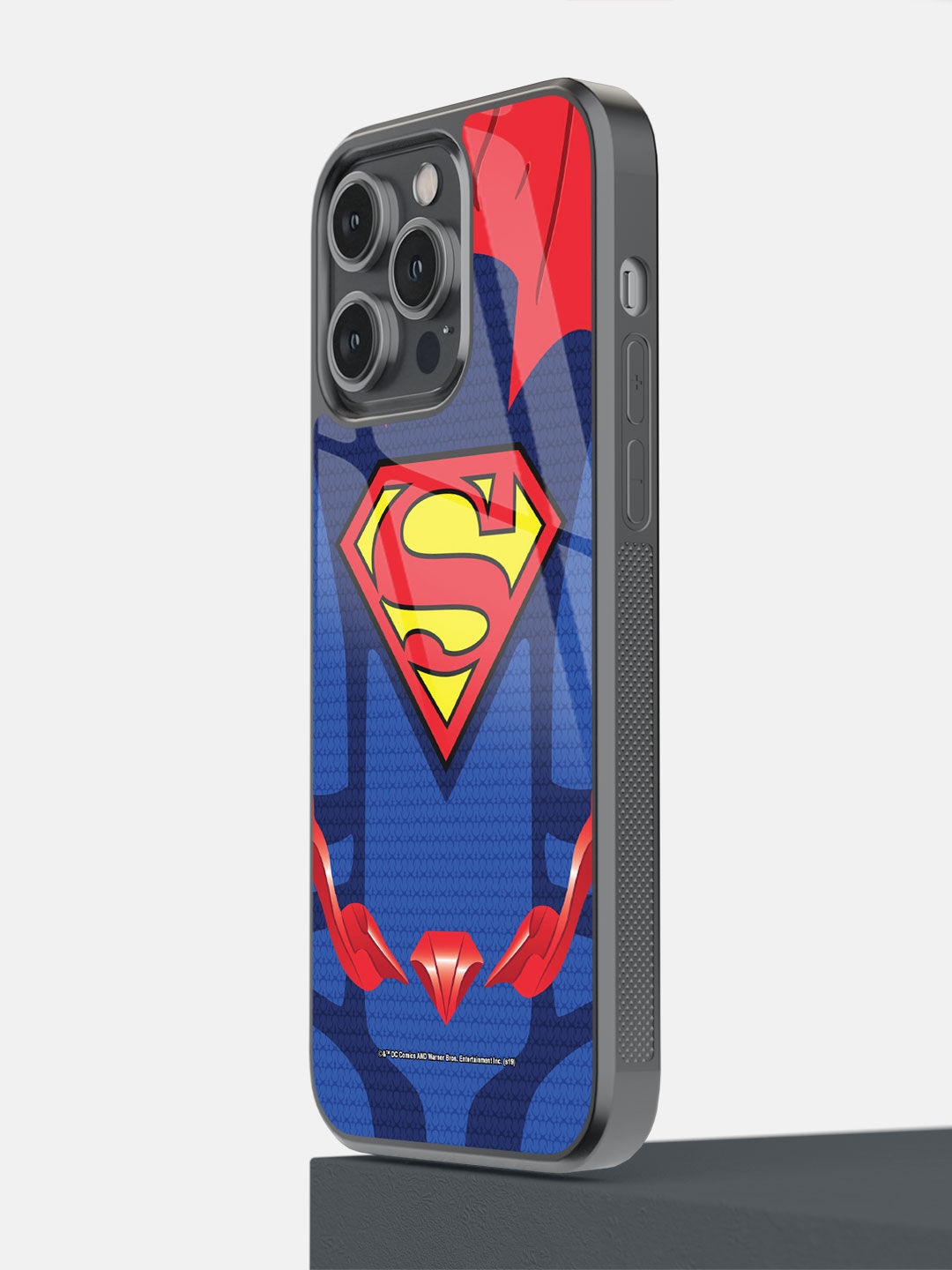 

macmerise Blue & Red Suit Up Superman iPhone 14 Pro Max Bumper Back Case