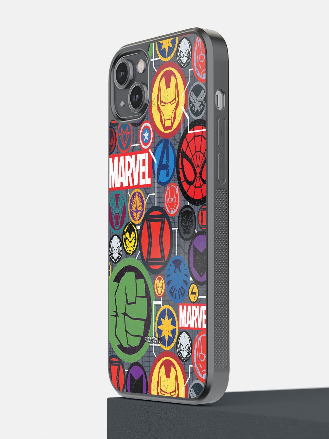

macmerise Green Marvel Iconic Mashup Printed iPhone 14 Plus Bumper Case