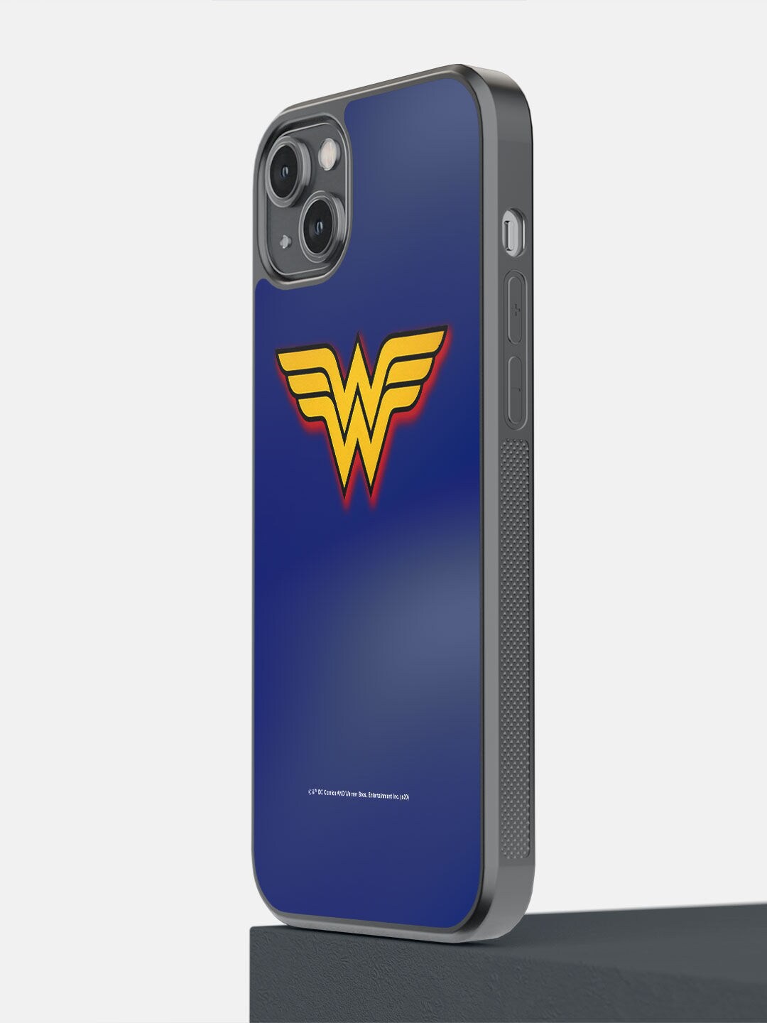 

macmerise Black & Blue Logo Wonder Woman Printed iPhone 14 Plus Bumper Case