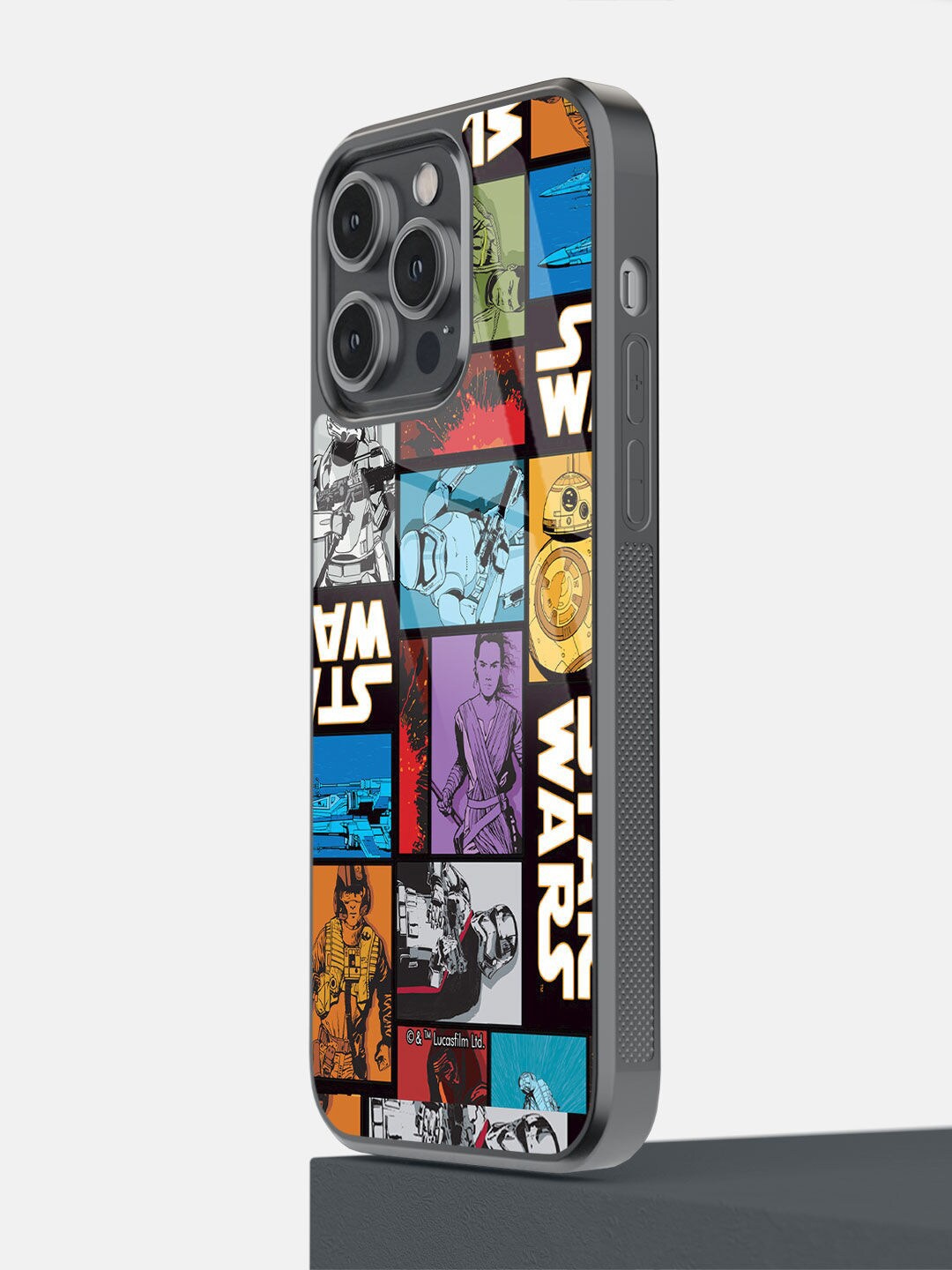 

macmerise Black & Blue The Force Awakens iPhone 14 Pro Max Bumper Back Case