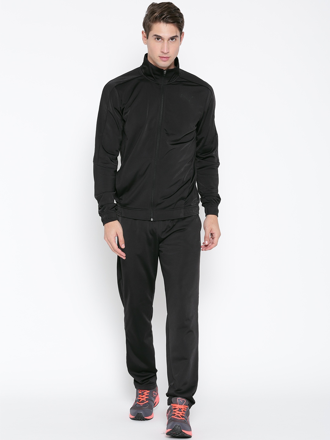 

Puma Men Black Techstripe Tricot Tracksuit