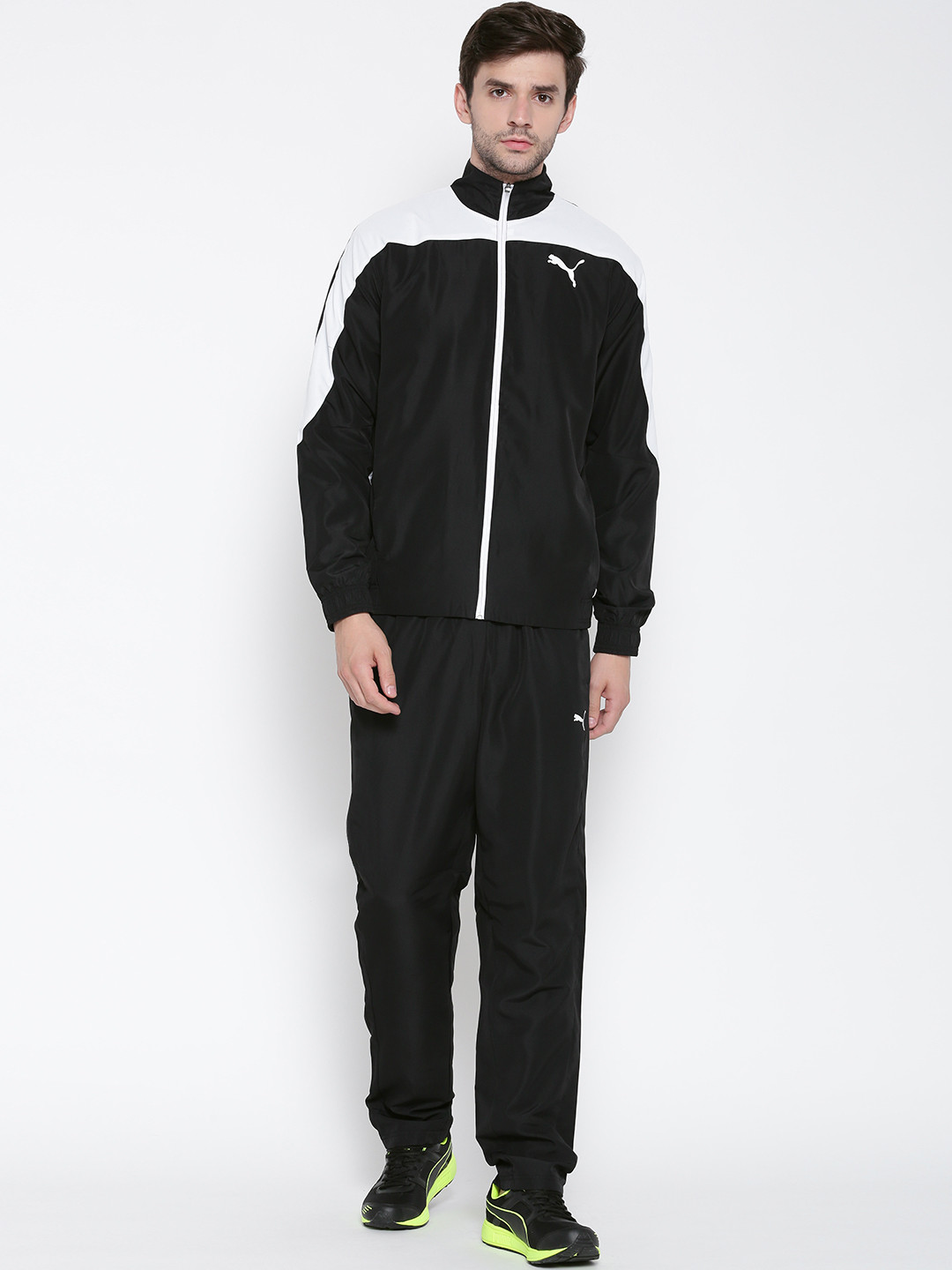 

Puma Men Black & White Evostriper Tracksuit