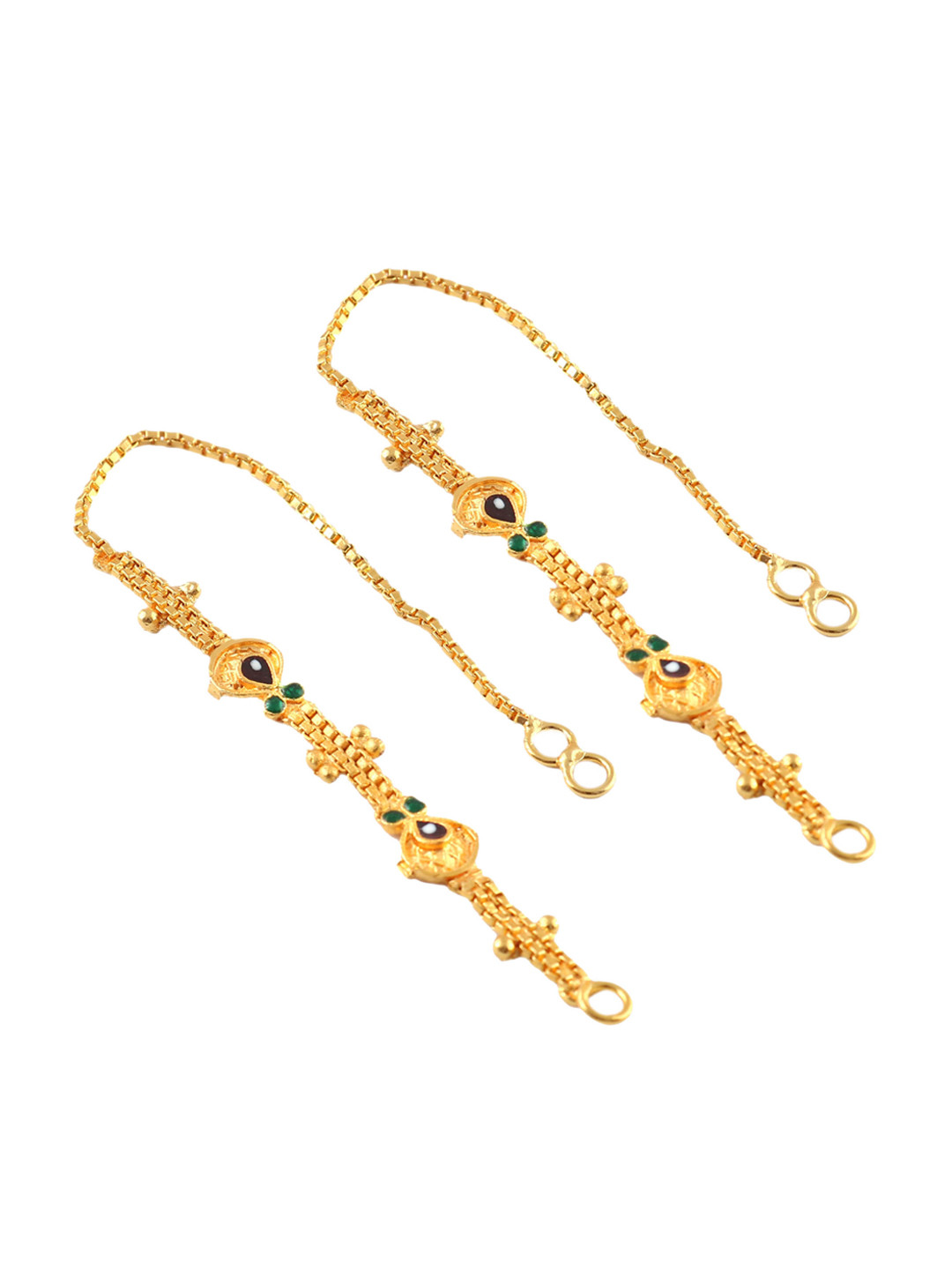 

Jewar Mandi Gold Plated Classic Ear Cuff Earrings