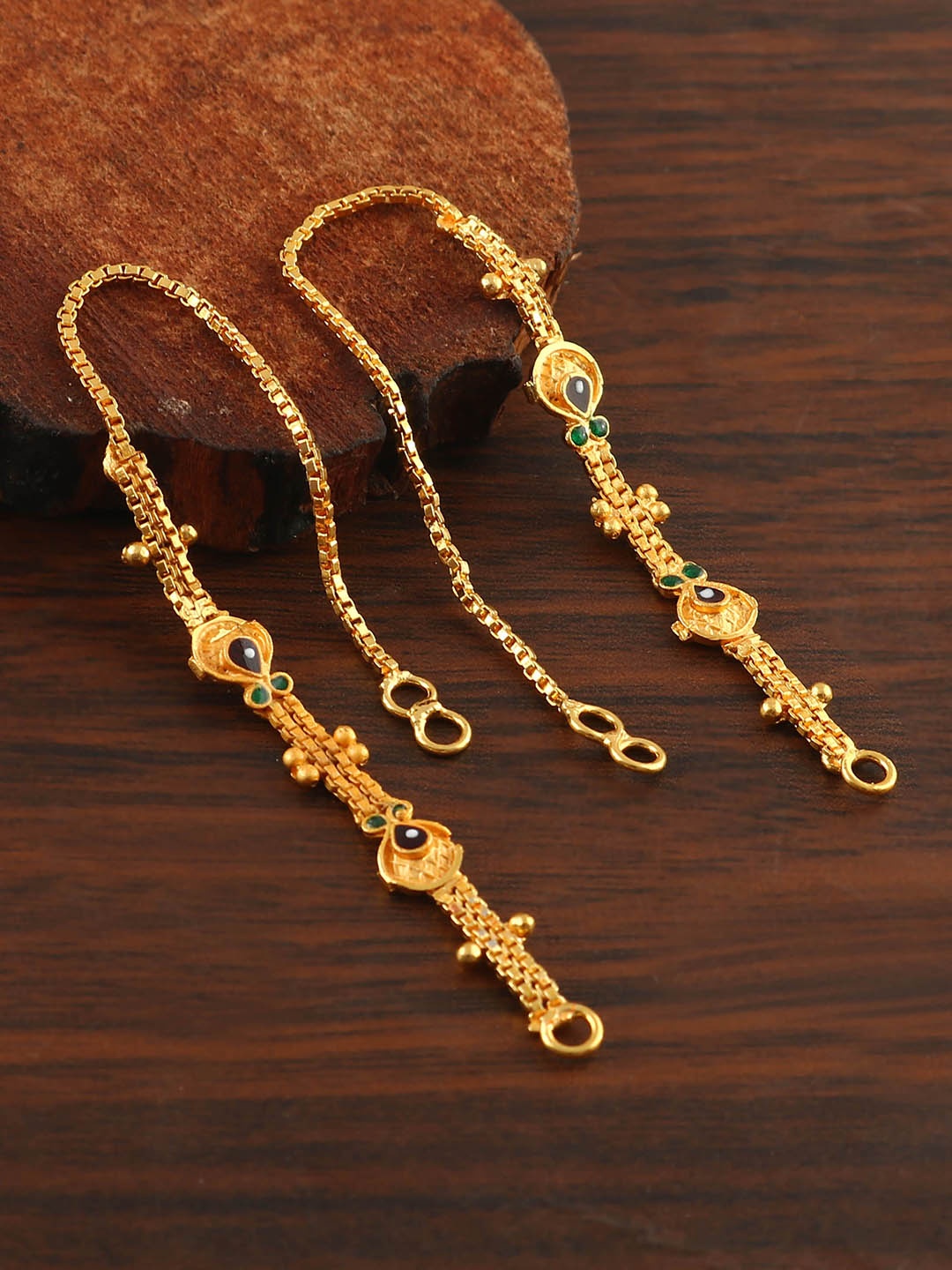 

Jewar Mandi Gold Plated Classic Ear Cuff Earrings