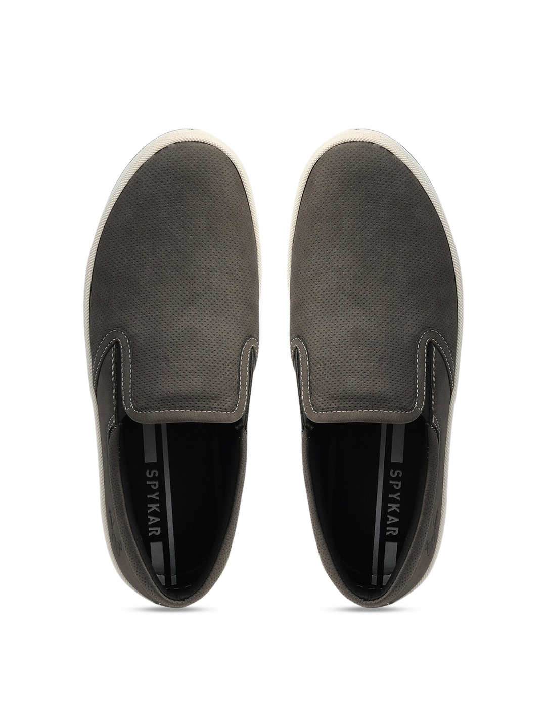 

SPYKAR Men Alan Grey PU Slip-On Sneakers