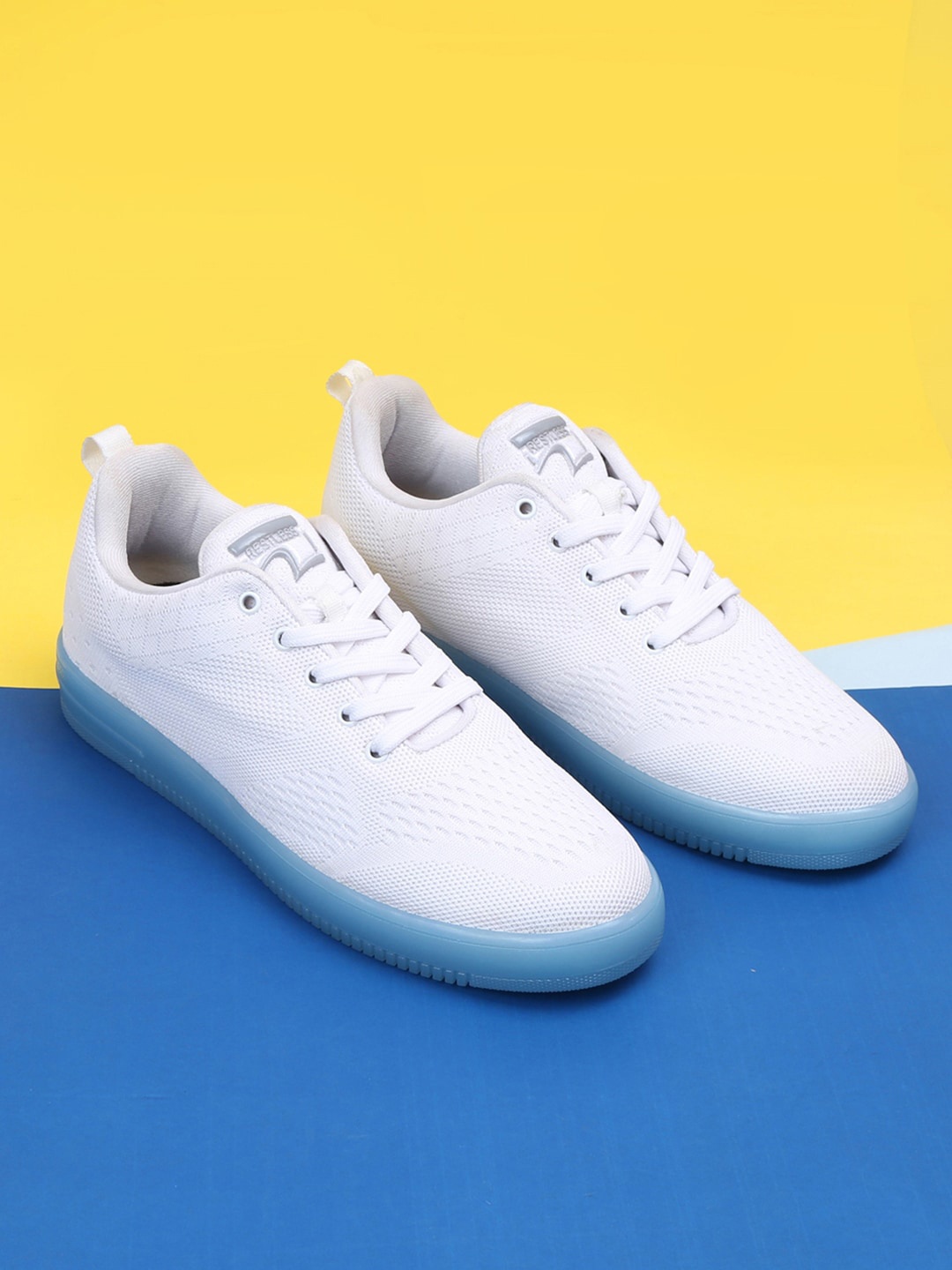 

SPYKAR Men Denver Solid White Woven Design Sneakers