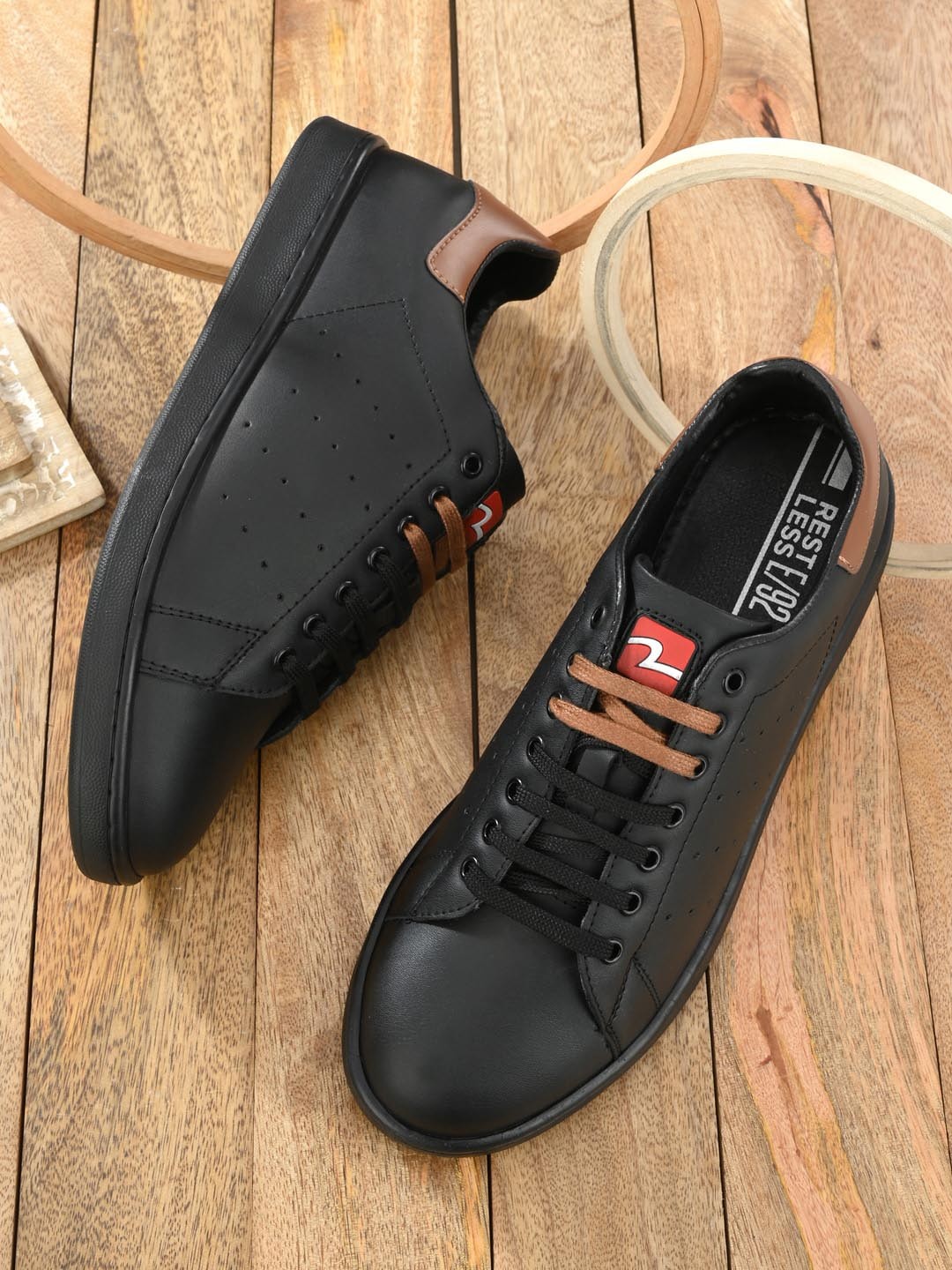 

SPYKAR Men Michael Black PU Sneakers