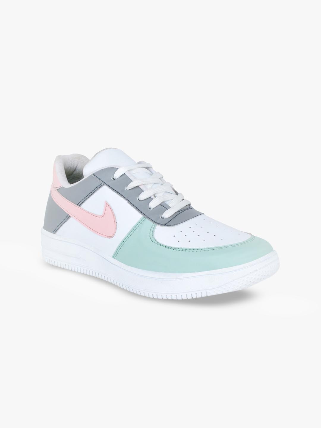 

Glitzy Galz Women White Colourblocked Lightweight Sneakers