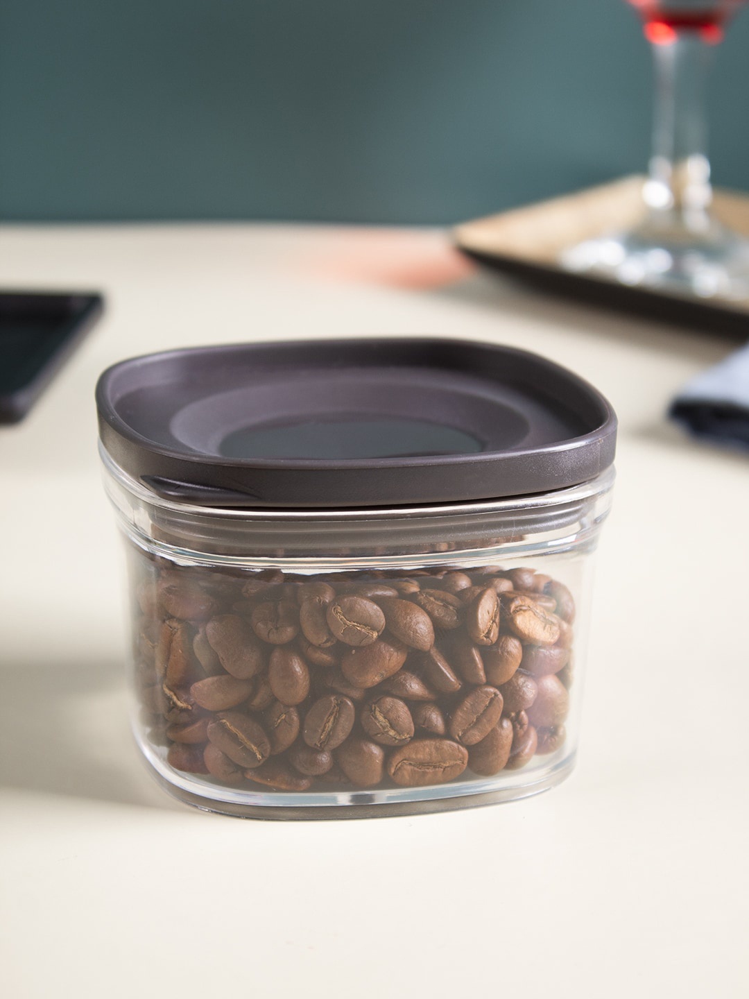 

MARKET99 Brown & Transparent Mini Airtight Container