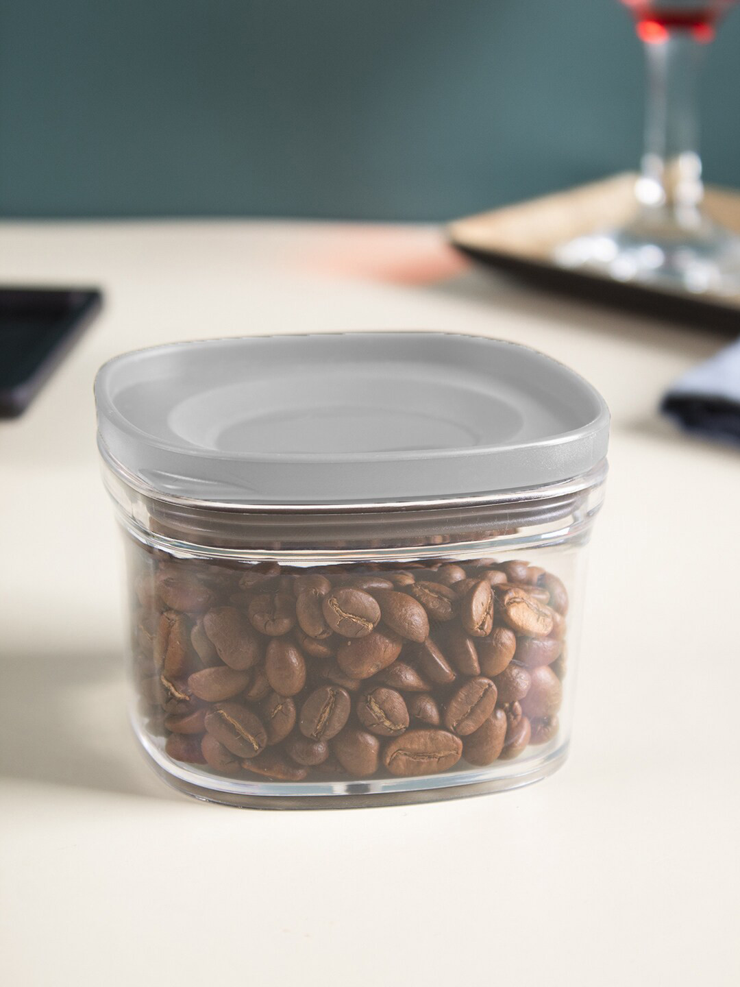 

MARKET99 Transparent & Grey Mini Airtight Food Container