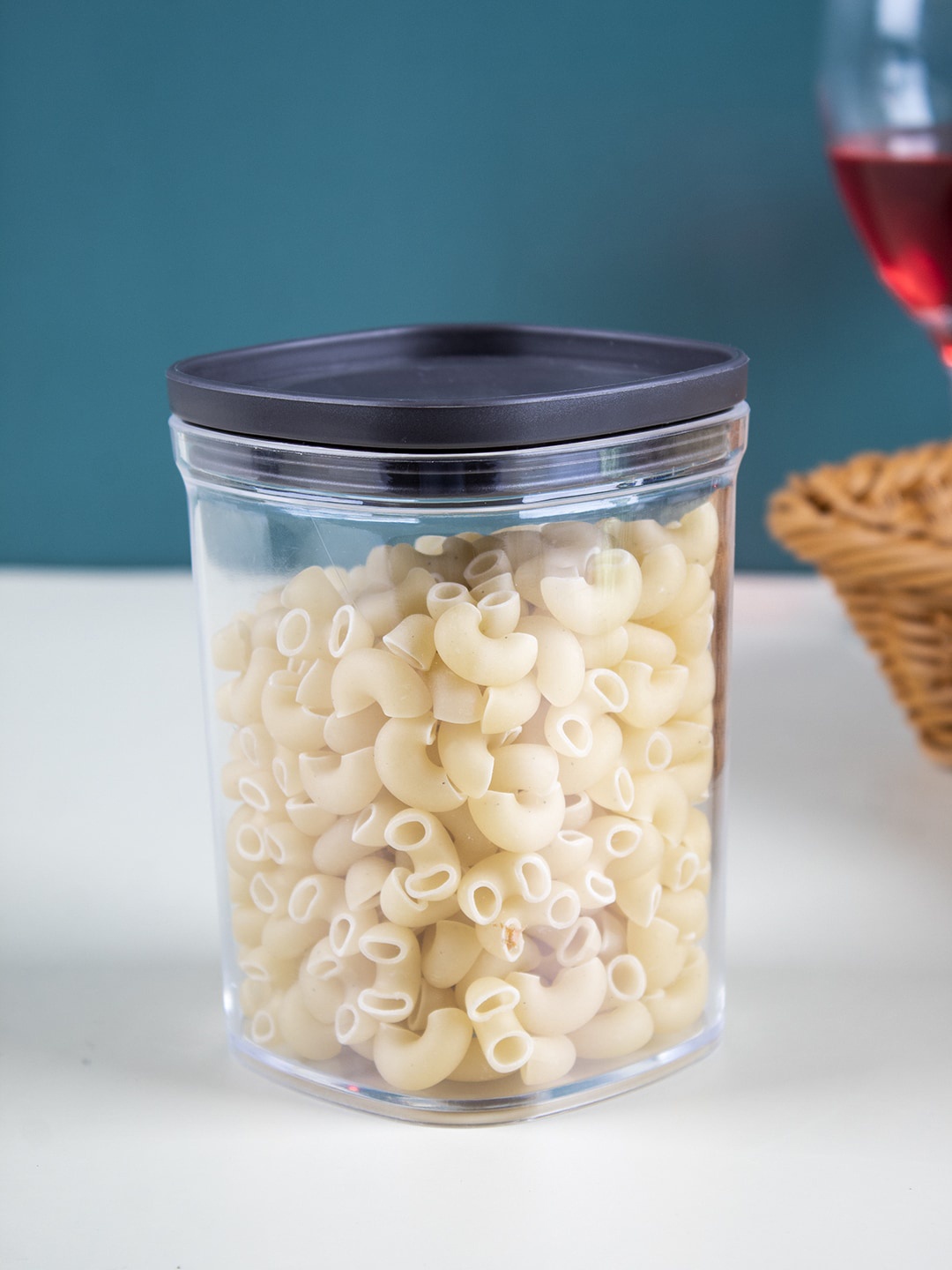 

MARKET99 Transparent & Black Medium Airtight Food Container