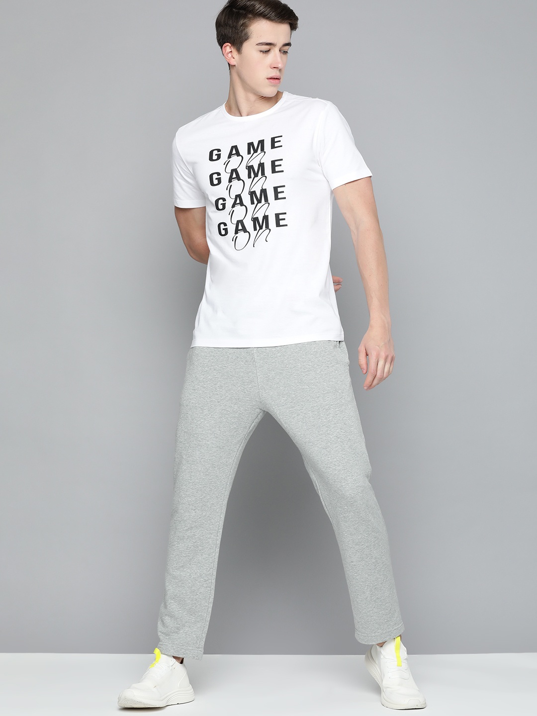

HRX by Hrithik Roshan Men Typography Printed Pure Cotton T-shirt, White