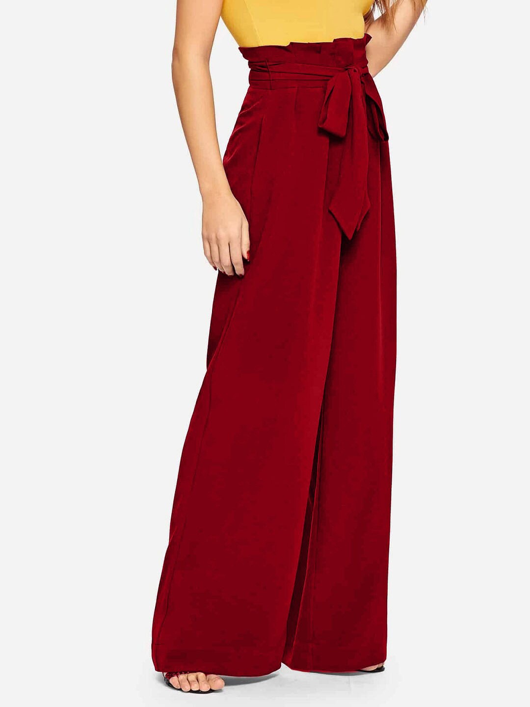 

Lagashi Women Maroon Knitted Palazzos