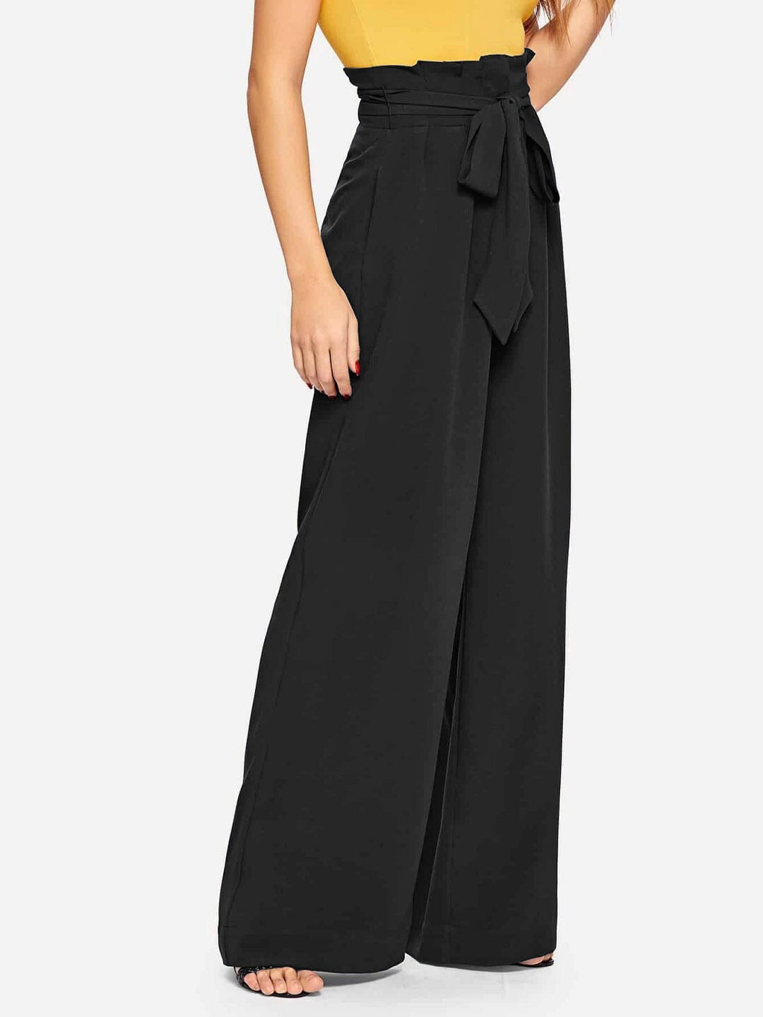 

Lagashi Women Black Knitted Palazzos