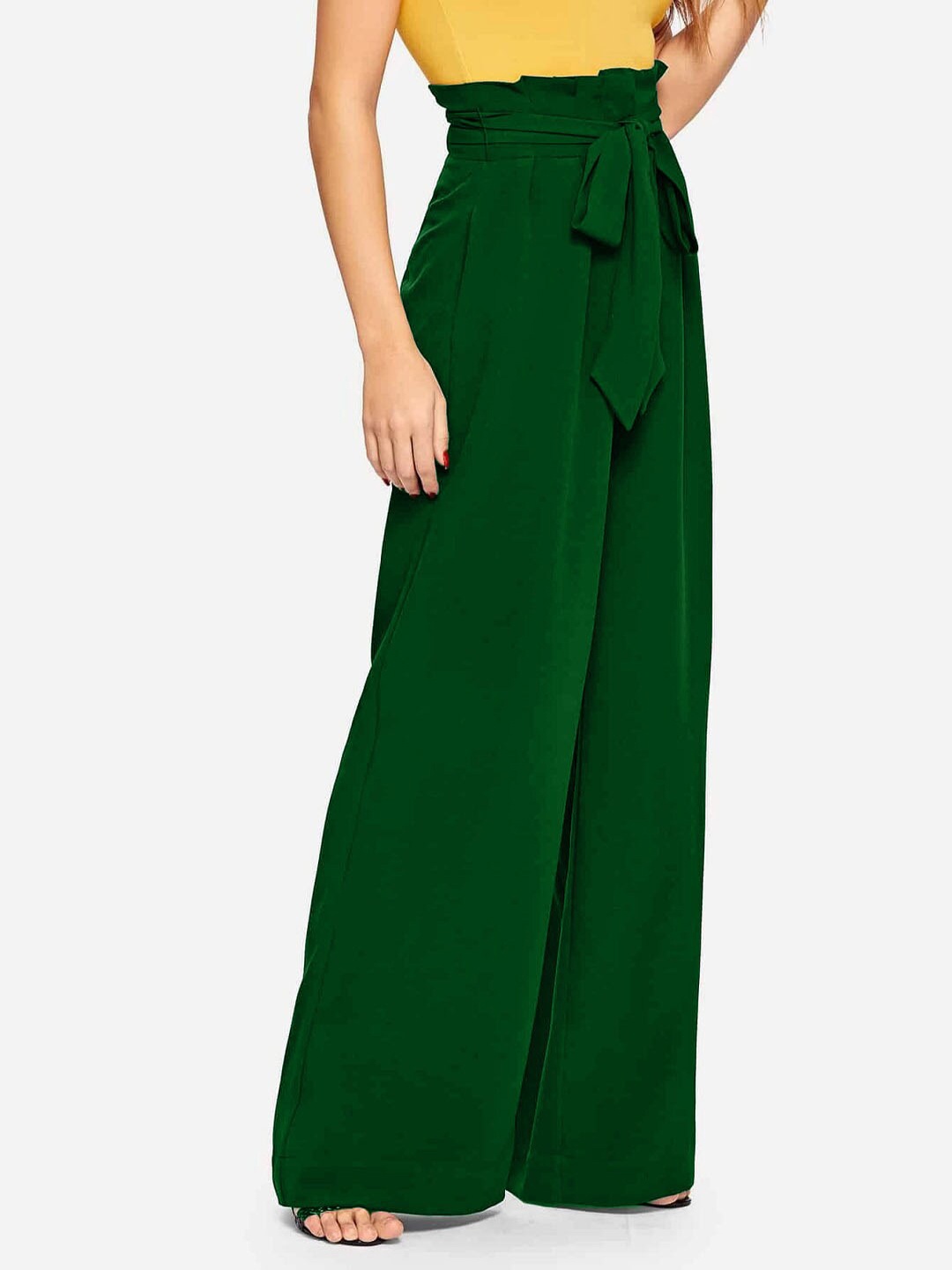 

Lagashi Women Green Knitted Palazzos