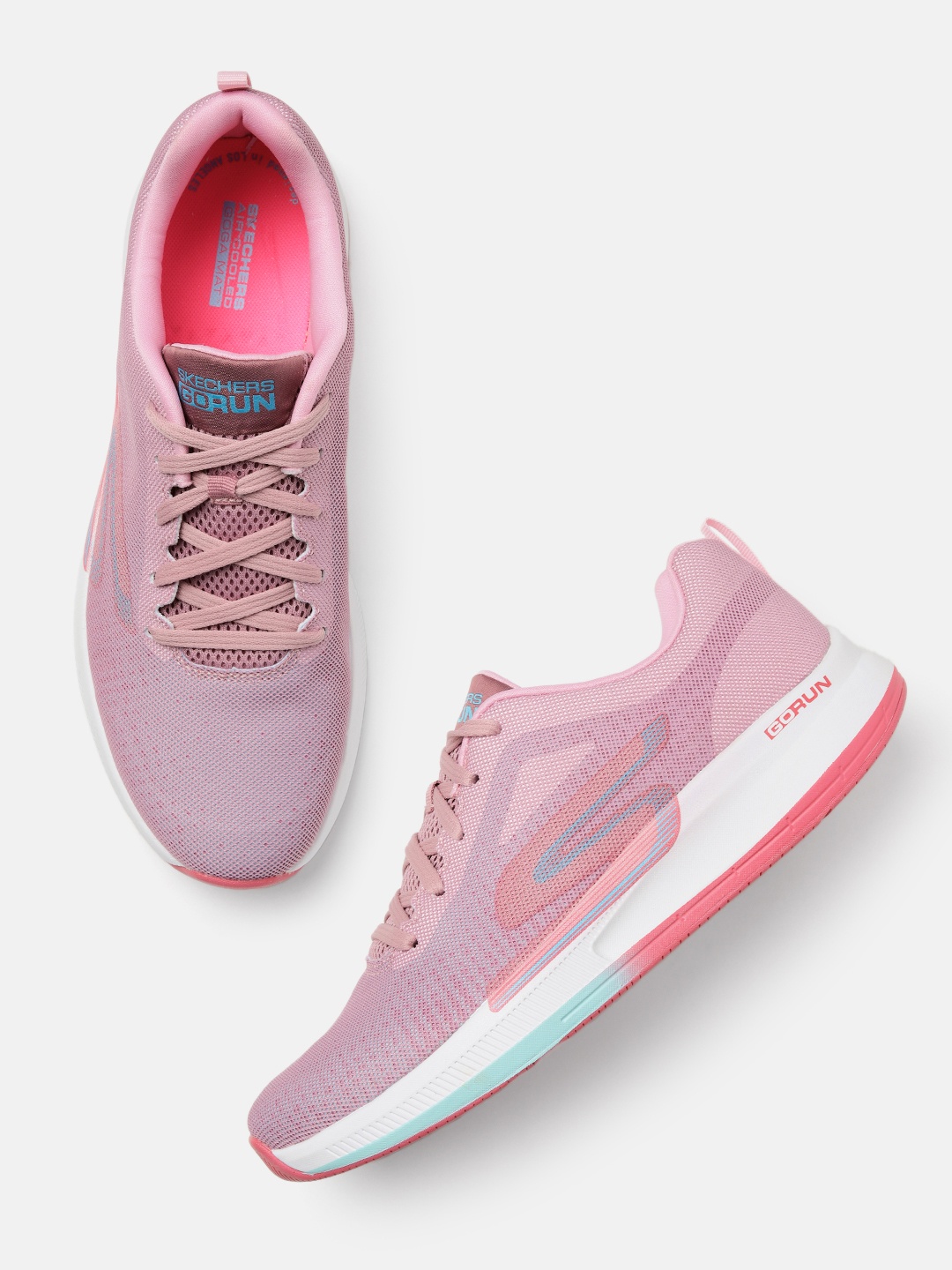 

Skechers Women GO RUN PULSE-GET MOV Mesh Running Shoes, Mauve