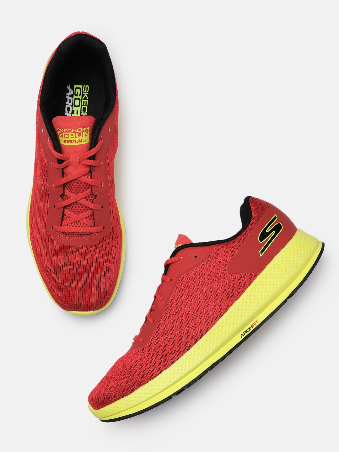 

Skechers Men Go Run Horizon 3 Running Shoes, Red