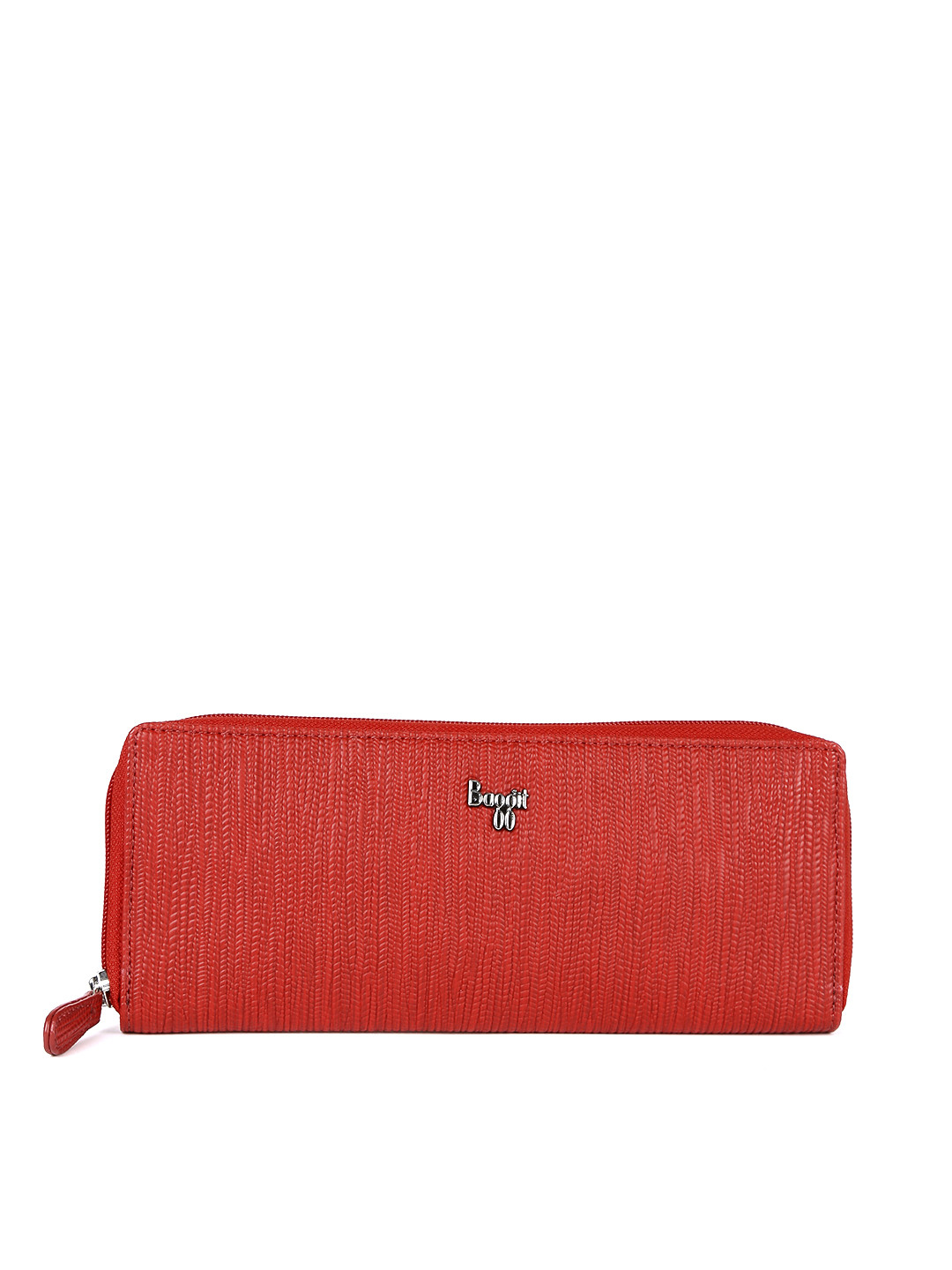 

Baggit Women Red Textured Zip Around Wallet