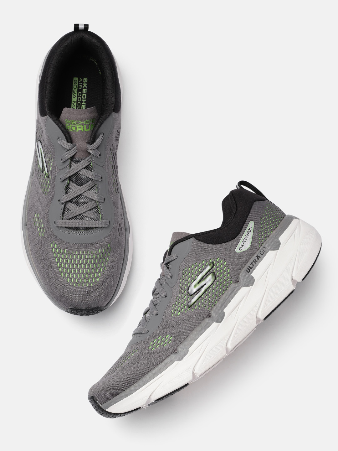 

Skechers Men Max Cushioning Premi Running Shoes, Grey