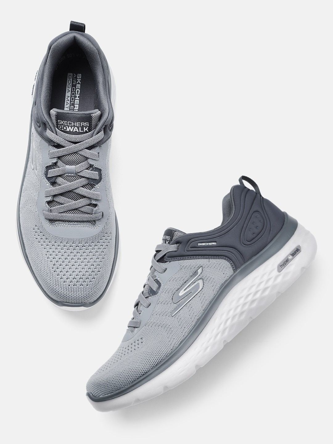 

Skechers Men Go Walk Hyperburst Walking Shoes, Grey
