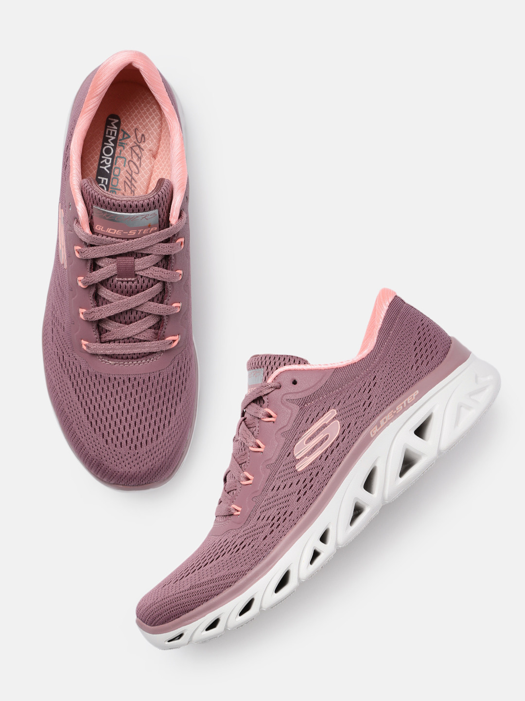 

Skechers Women Air-cooled Memory Foam Sneakers, Mauve