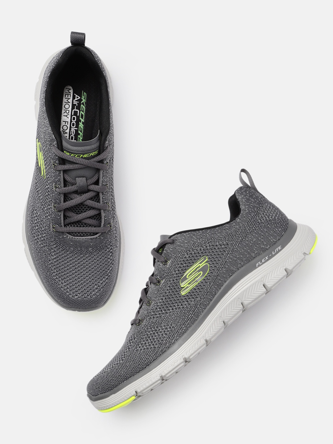 

Skechers Men Air-cooled Memory Foam Sneakers, Grey