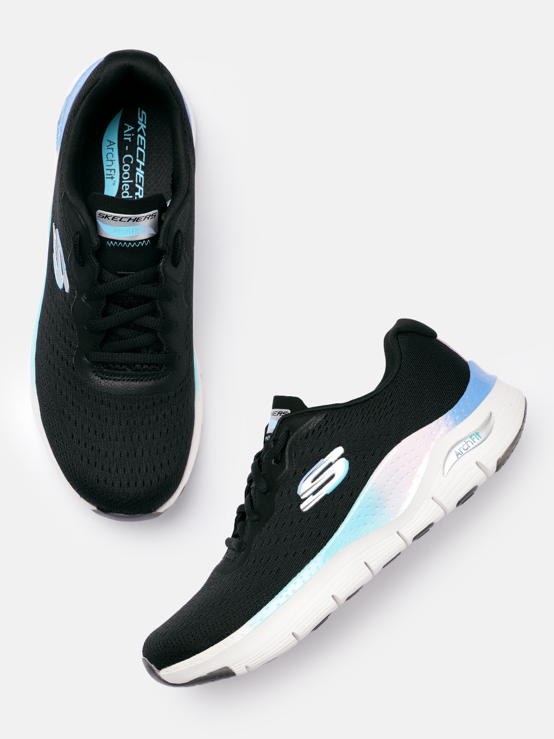 

Skechers Women Arch Fit Power Step Sneakers, Black