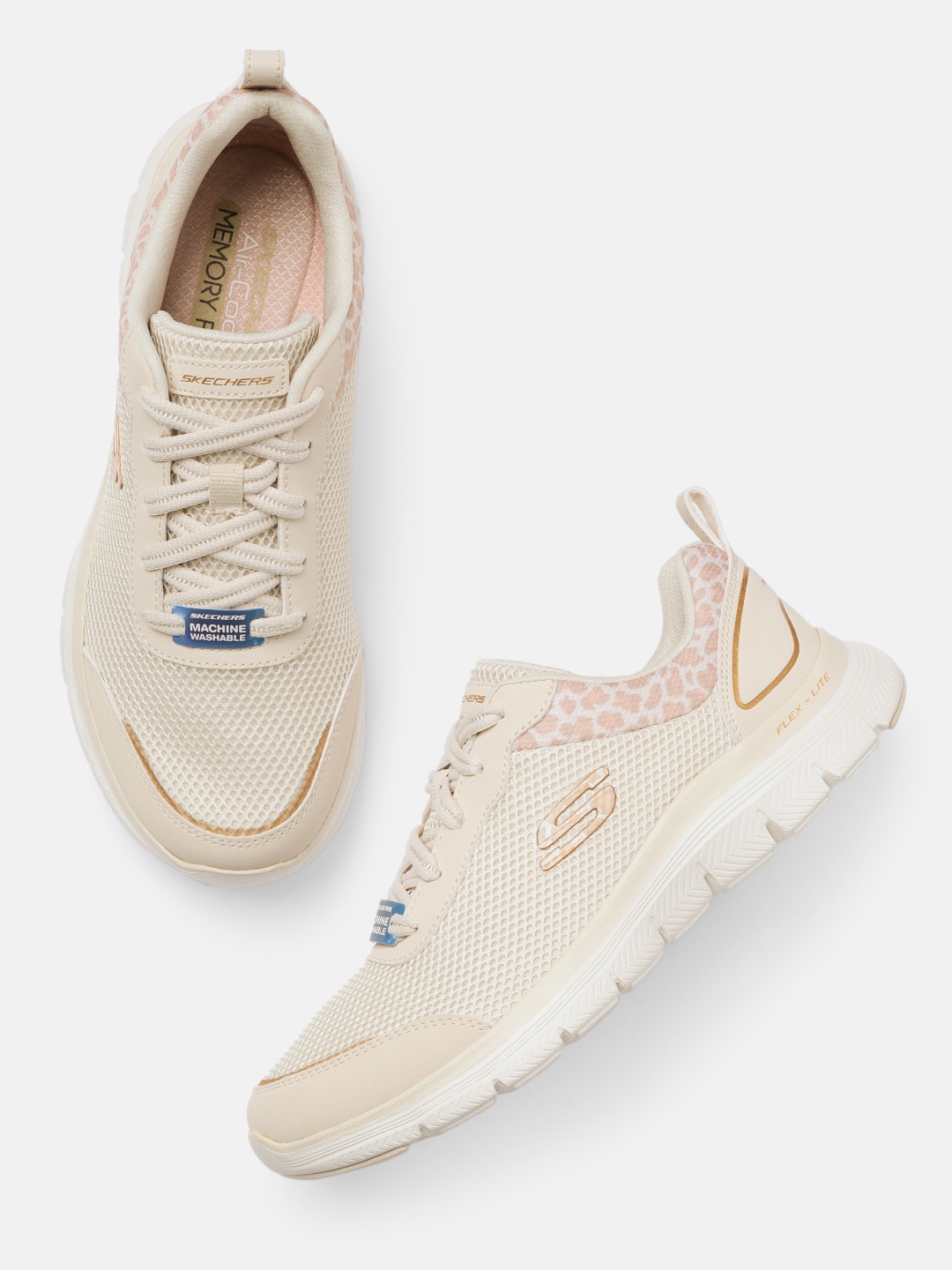 

Skechers Women Flex Appeal 4.0 Wild Sneakers, Cream