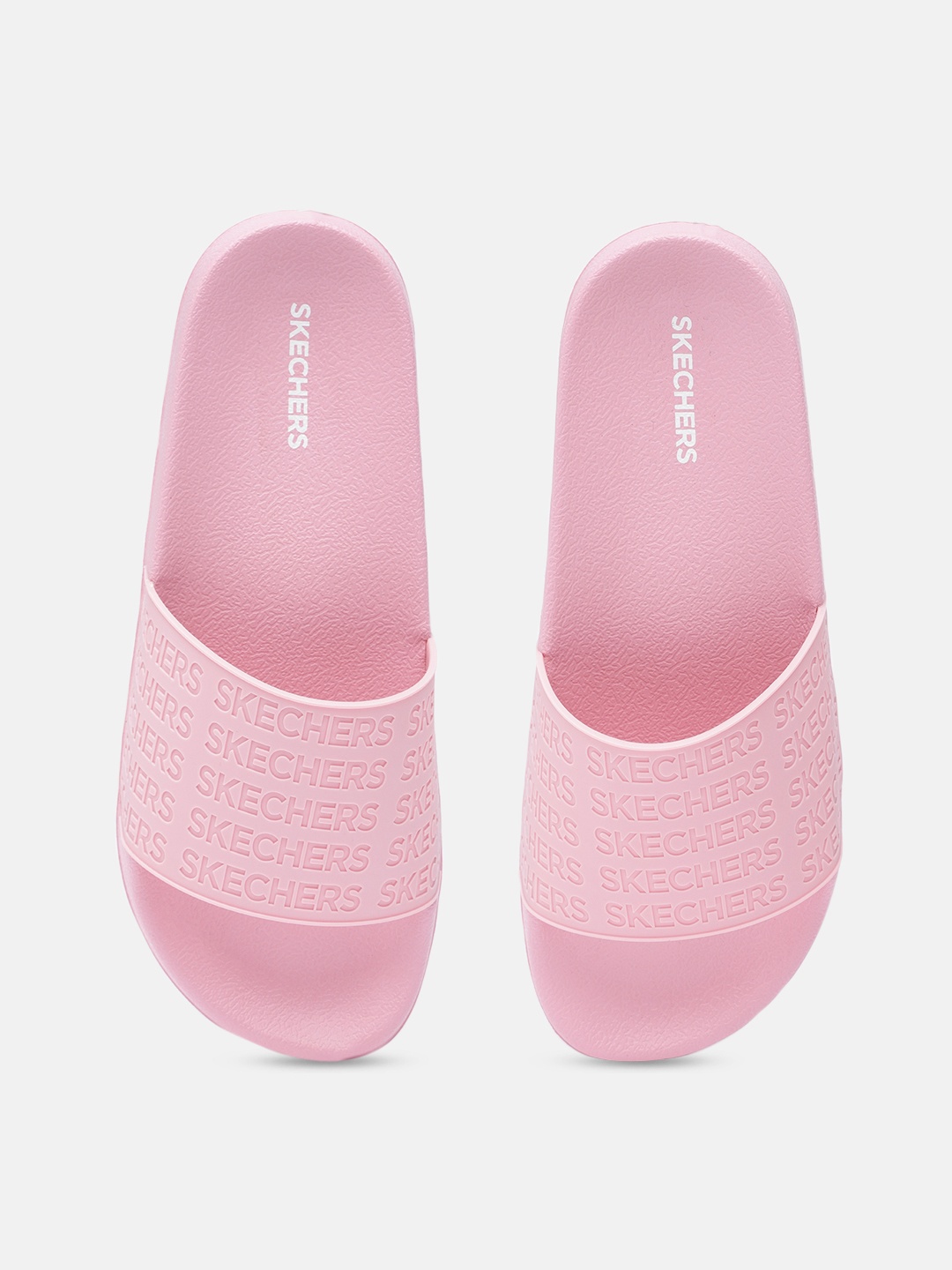 

Skechers Women Brand Logo Debossed Sliders, Pink