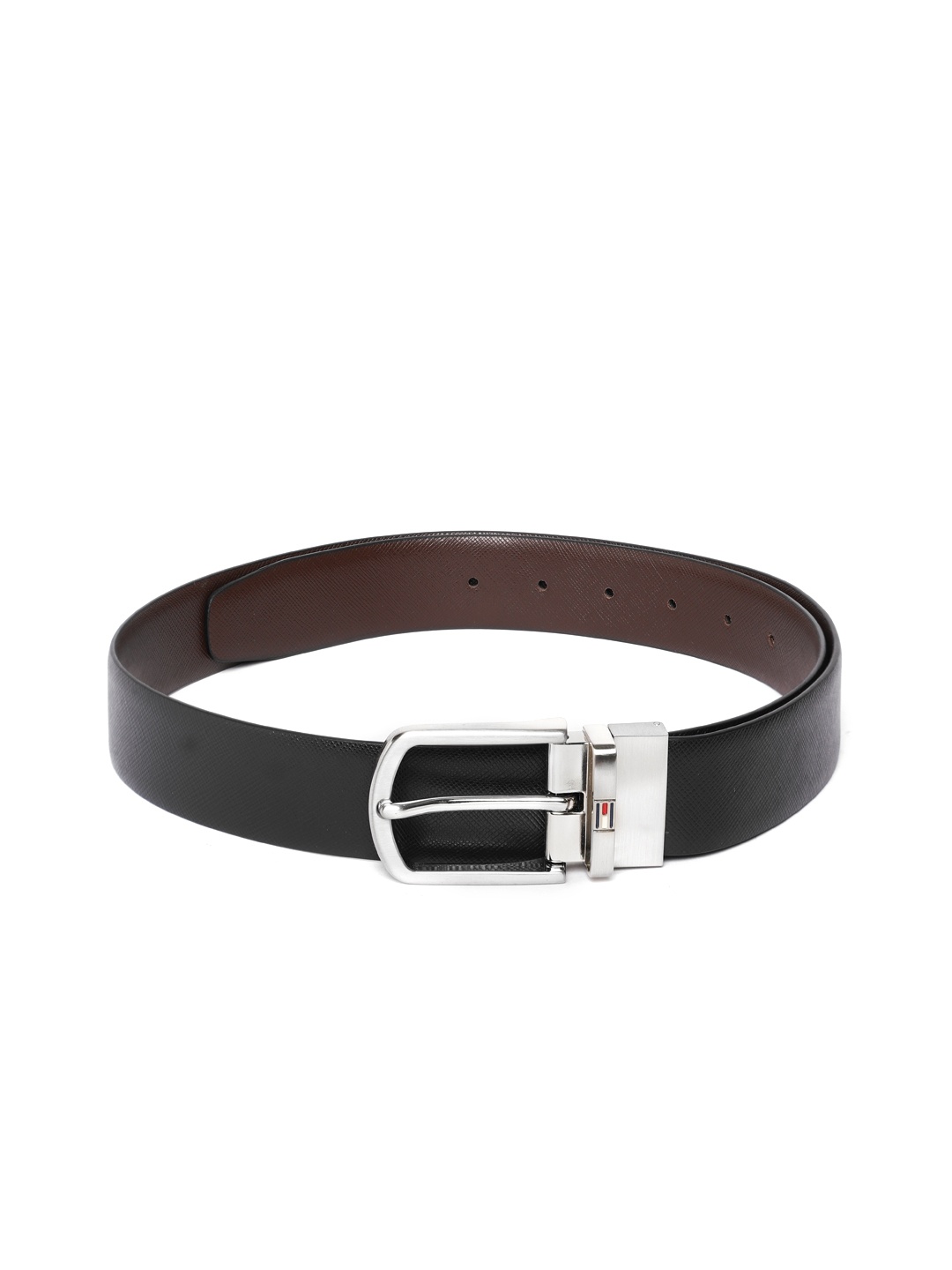 

Tommy Hilfiger Men Black Reversible Leather Belt