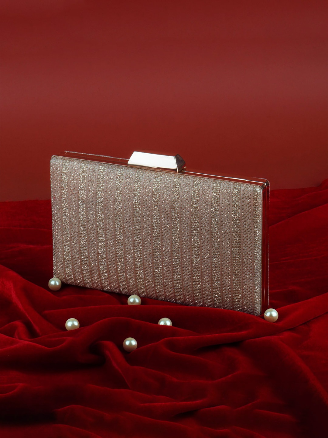 

Anna Claire Gold-Toned Textured Box Clutch